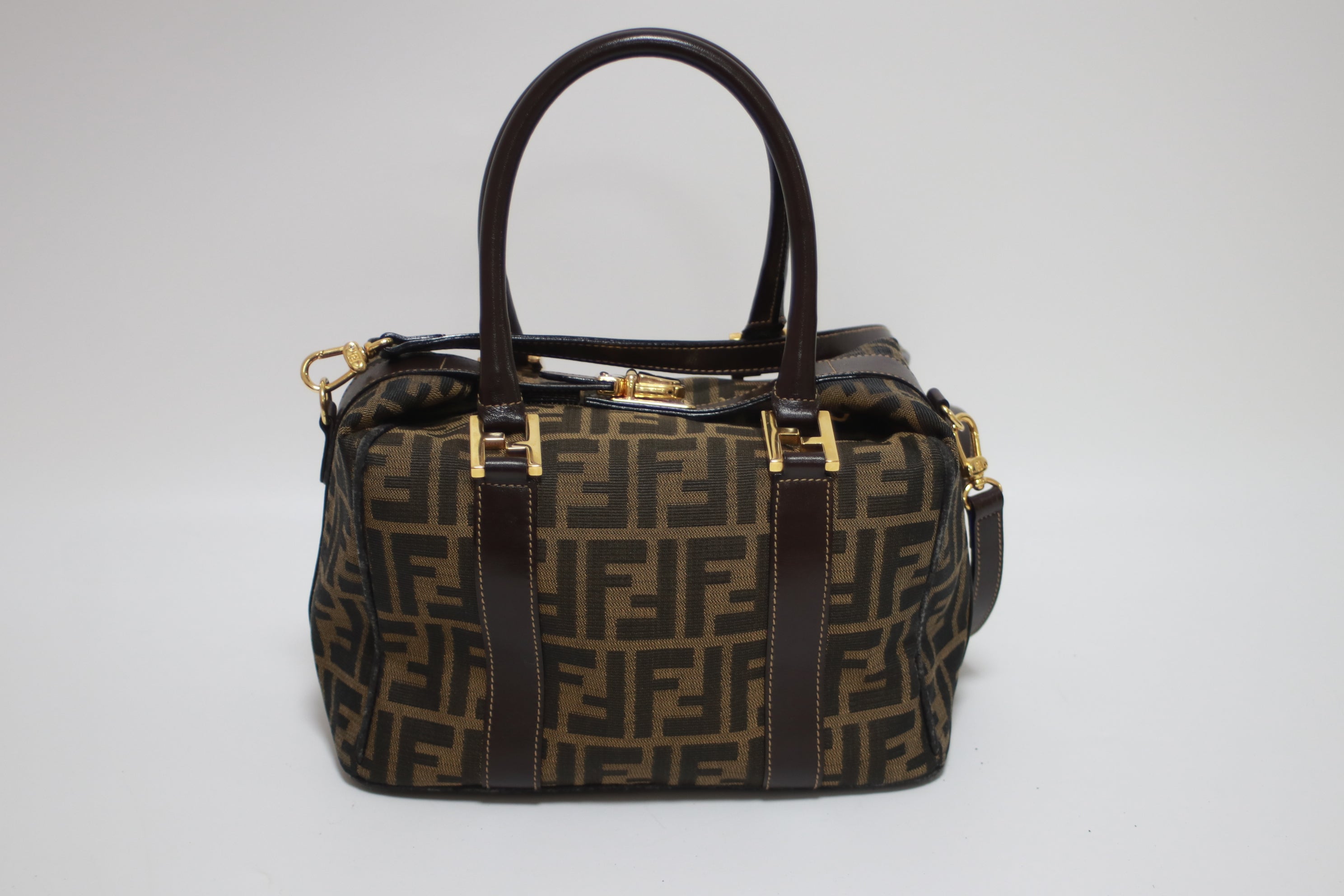 Fendi Zucca Two Way Handbag Used (8149)