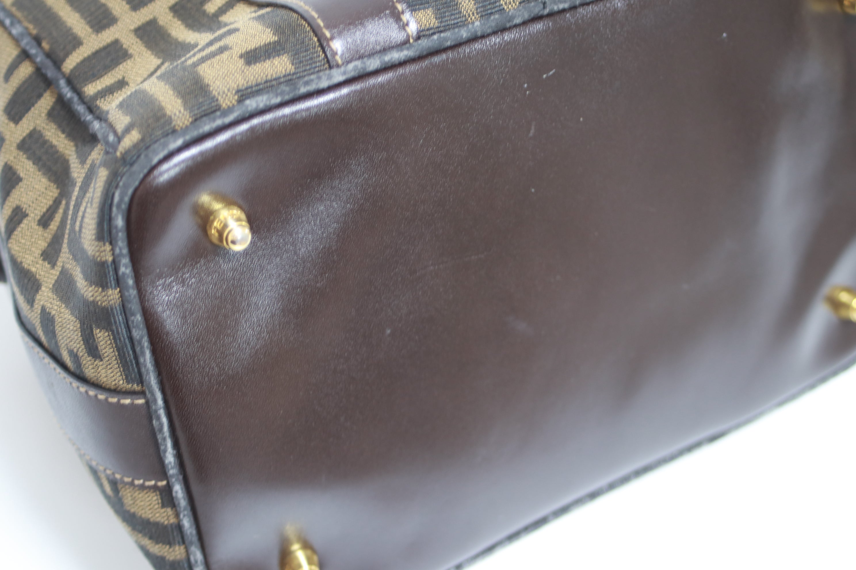Fendi Zucca Two Way Handbag Used (8149)