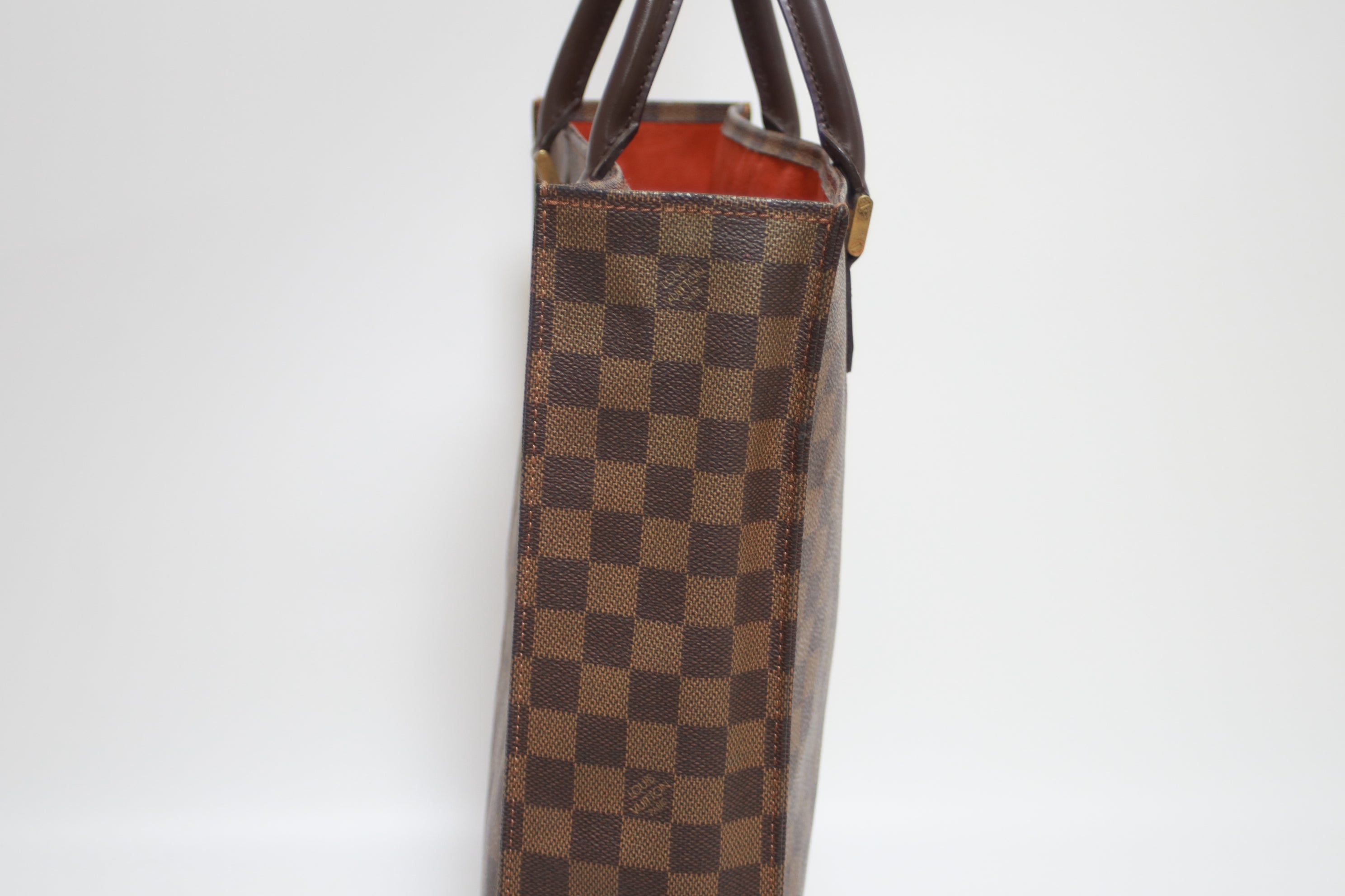 Louis Vuitton Sac Plat Damier Ebene Tote Bag Used