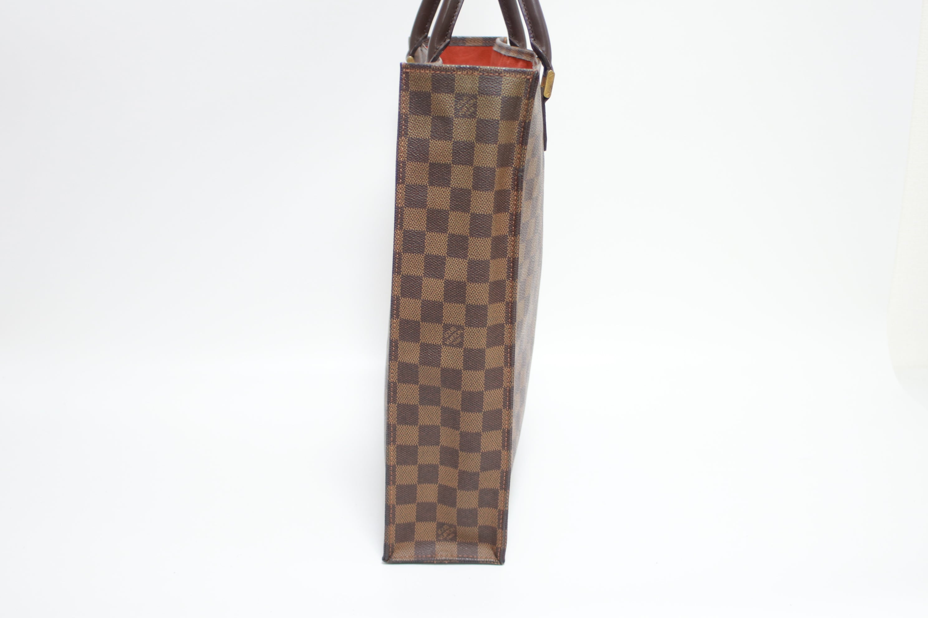 Louis Vuitton Sac Plat Damier Ebene Tote Bag Used