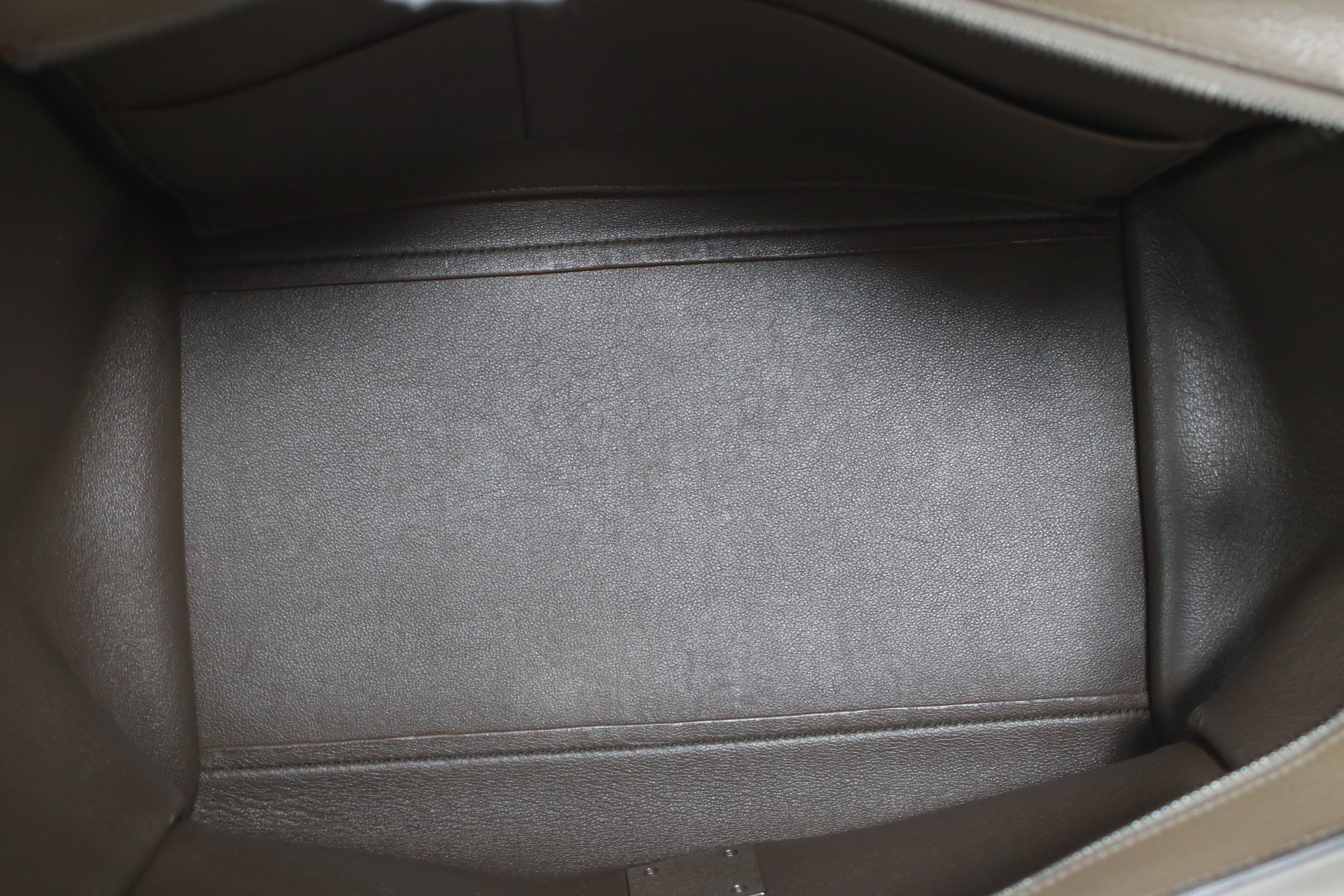 Celine Trapeze 2 Way Leather Bag Gray Medium Used (6167)
