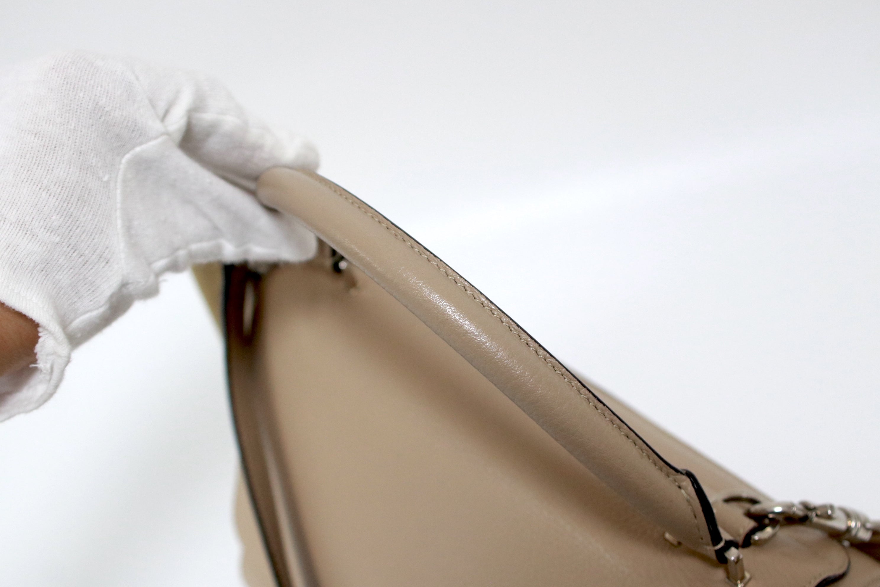 Celine Trapeze 2 Way Leather Bag Beige Medium Used (6117)