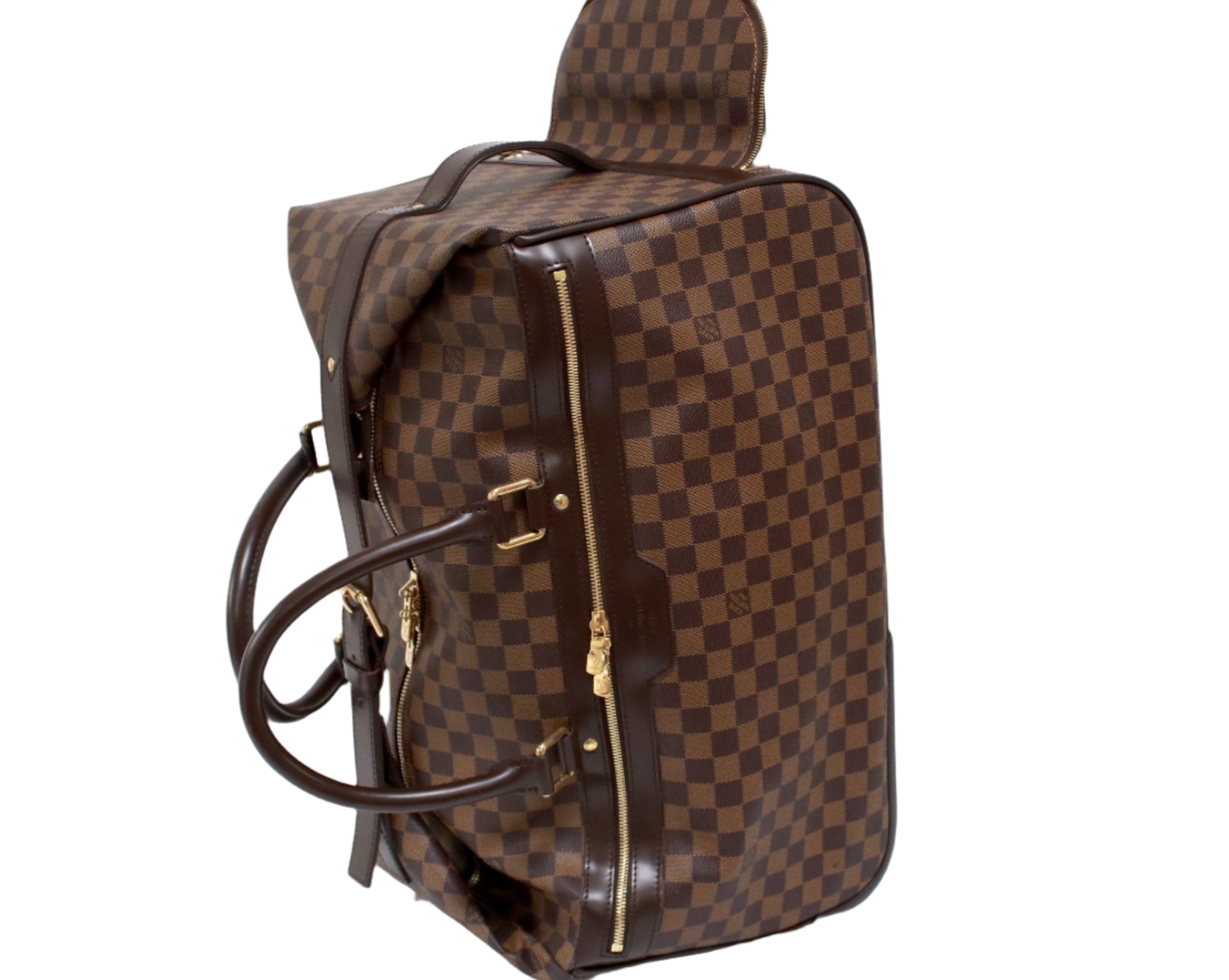 Louis Vuitton Eole 50 Damier Ebene Duffle Rolling Luggage Used (3788)