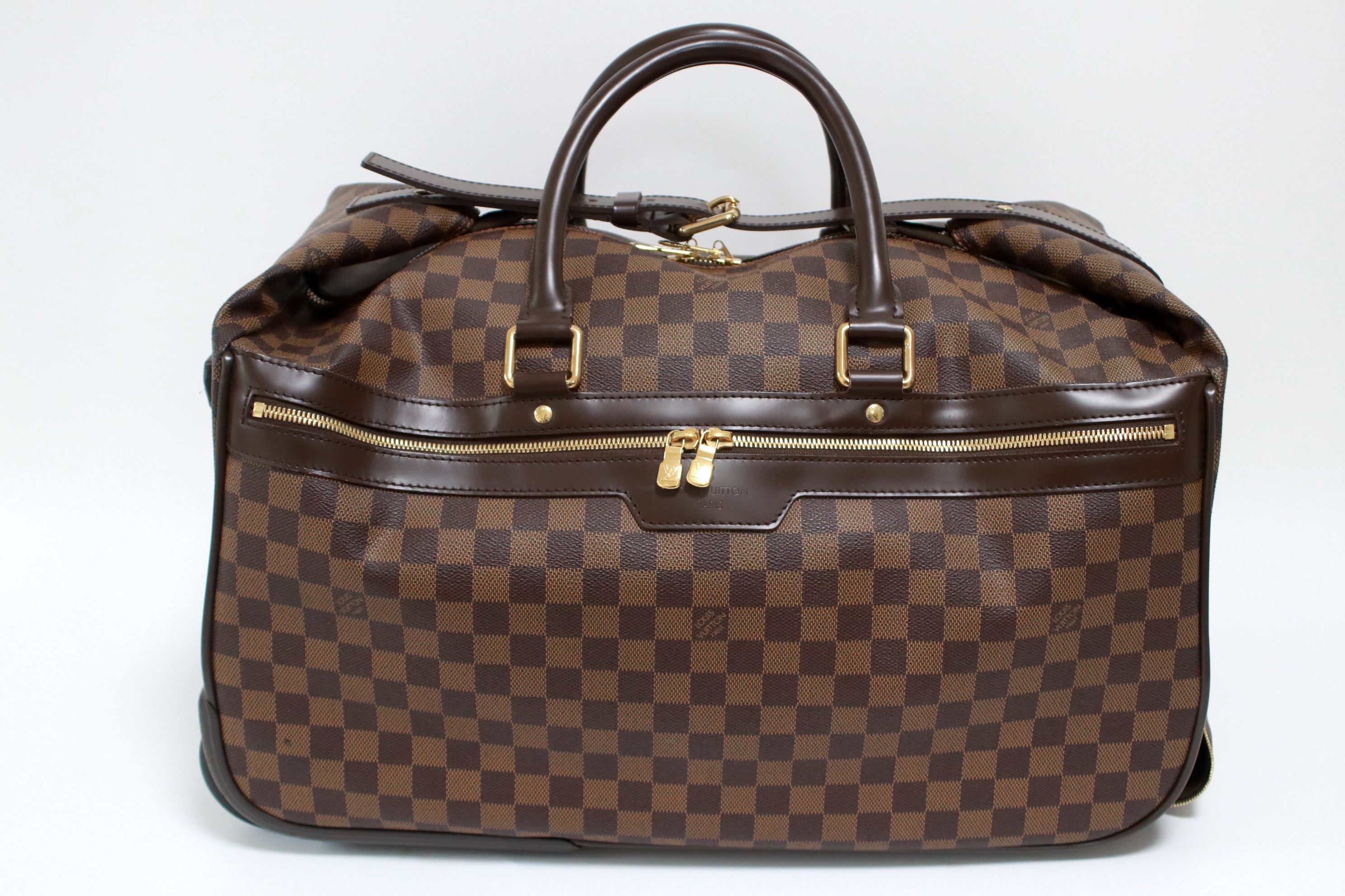 Louis Vuitton Eole 50 Damier Ebene Duffle Rolling Luggage Used (3788)