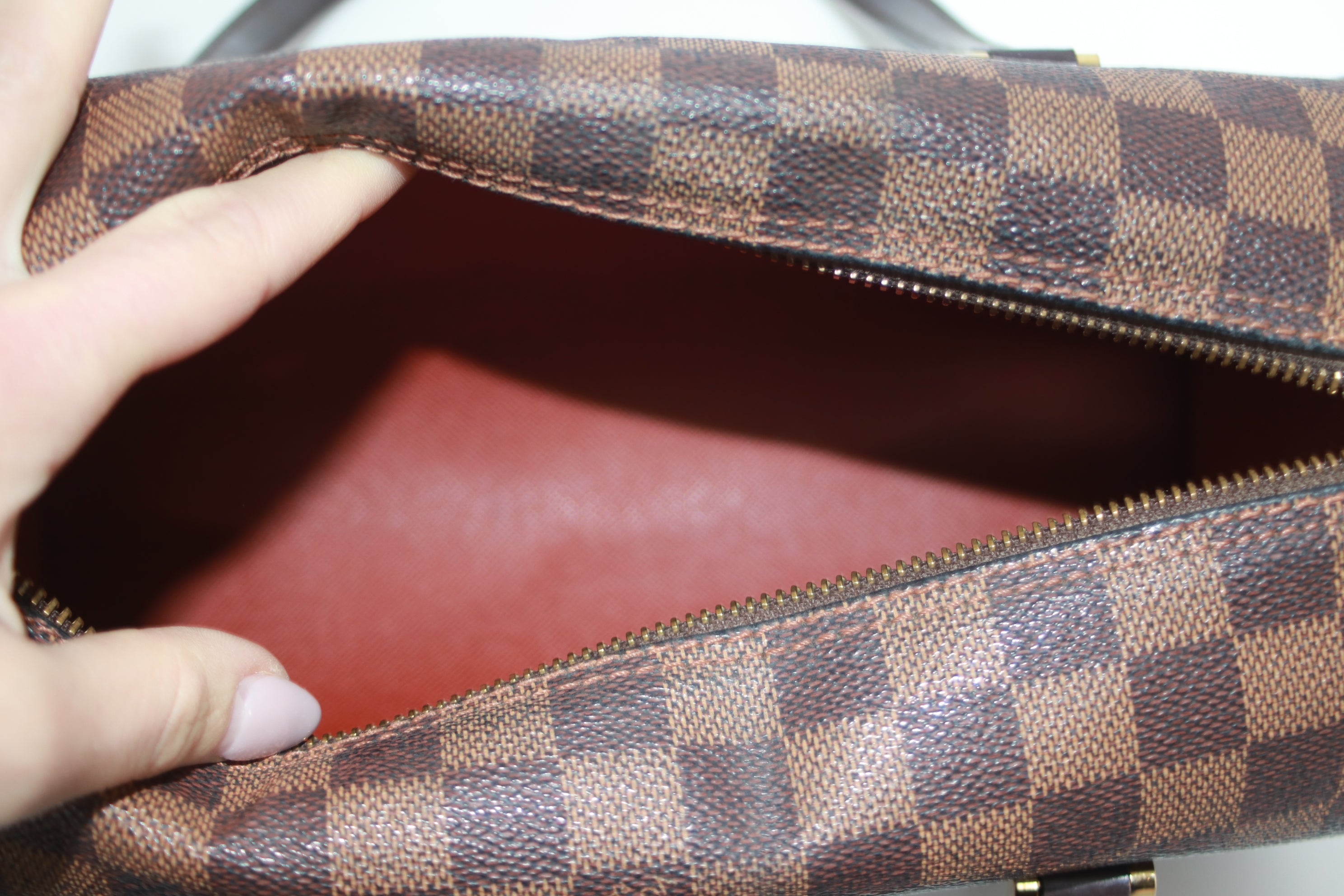 Louis Vuitton Papillon 27 Damier Ebene Handbag Used (8191)