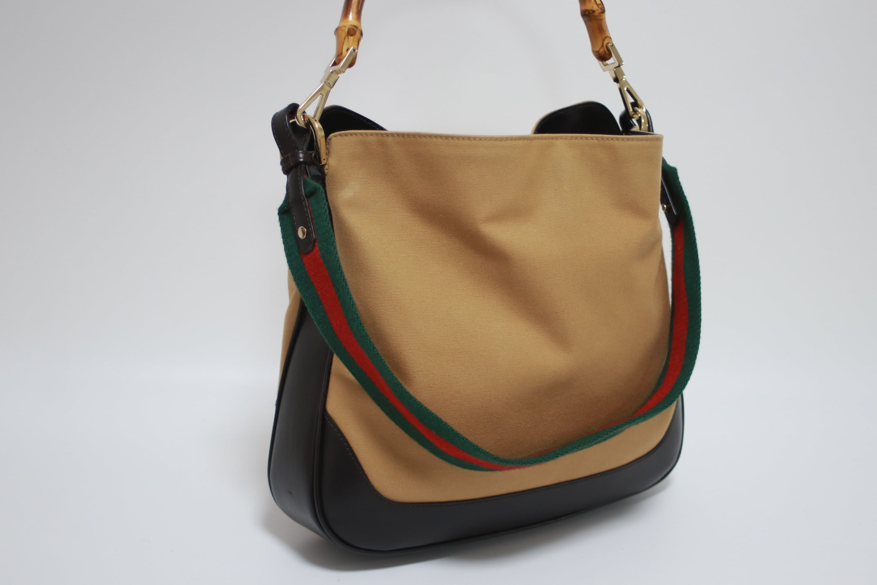 Gucci Bamboo Shoulder Bag Sheryline Strap Used (8194)