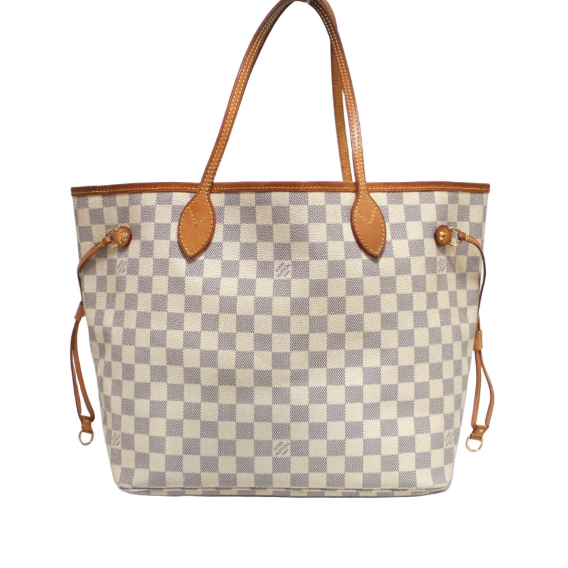 Louis Vuitton Neverfull MM Damier Azur Shoulder Tote Bag