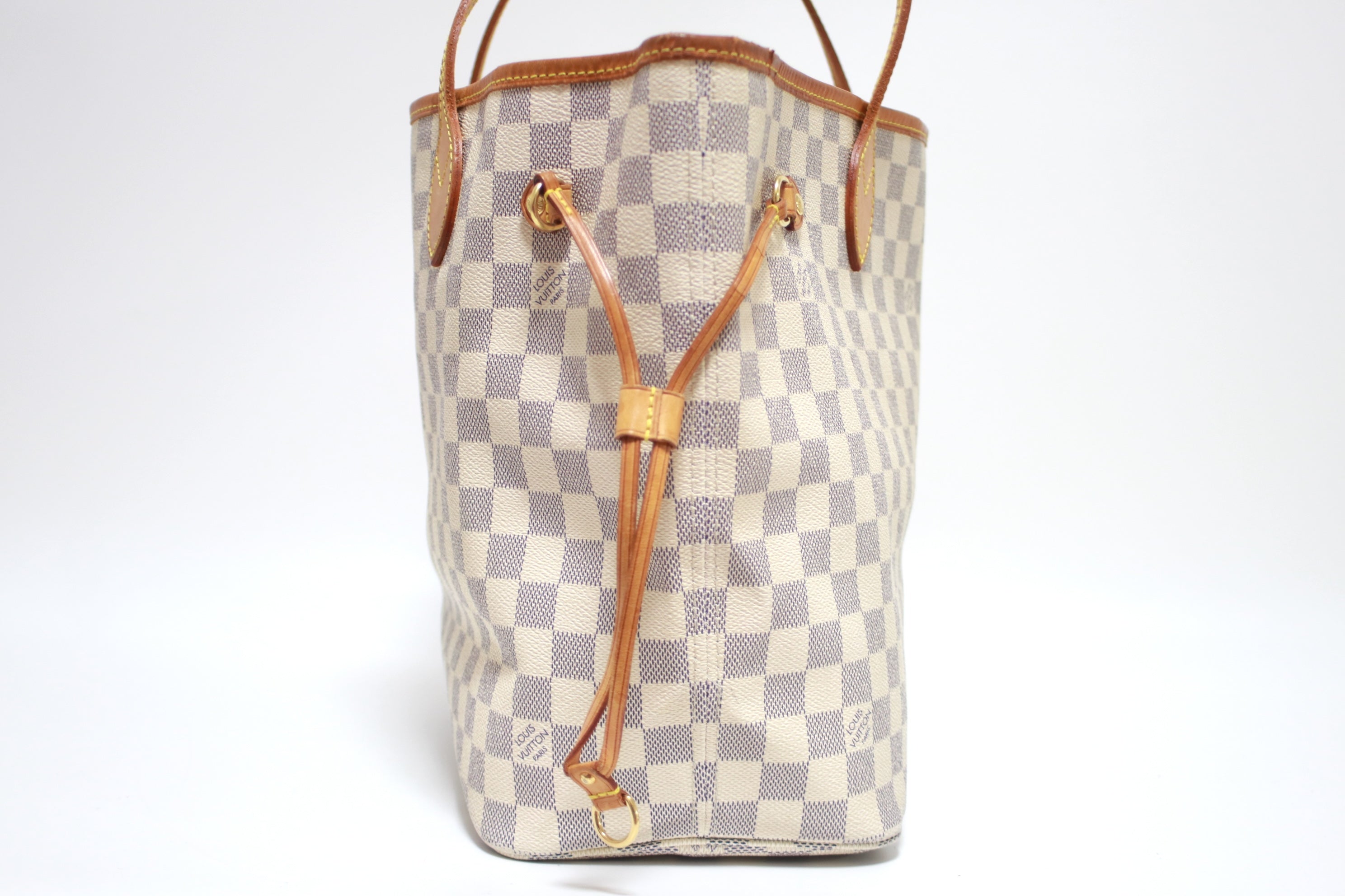 Louis Vuitton Neverfull MM Damier Azur Shoulder Tote Bag