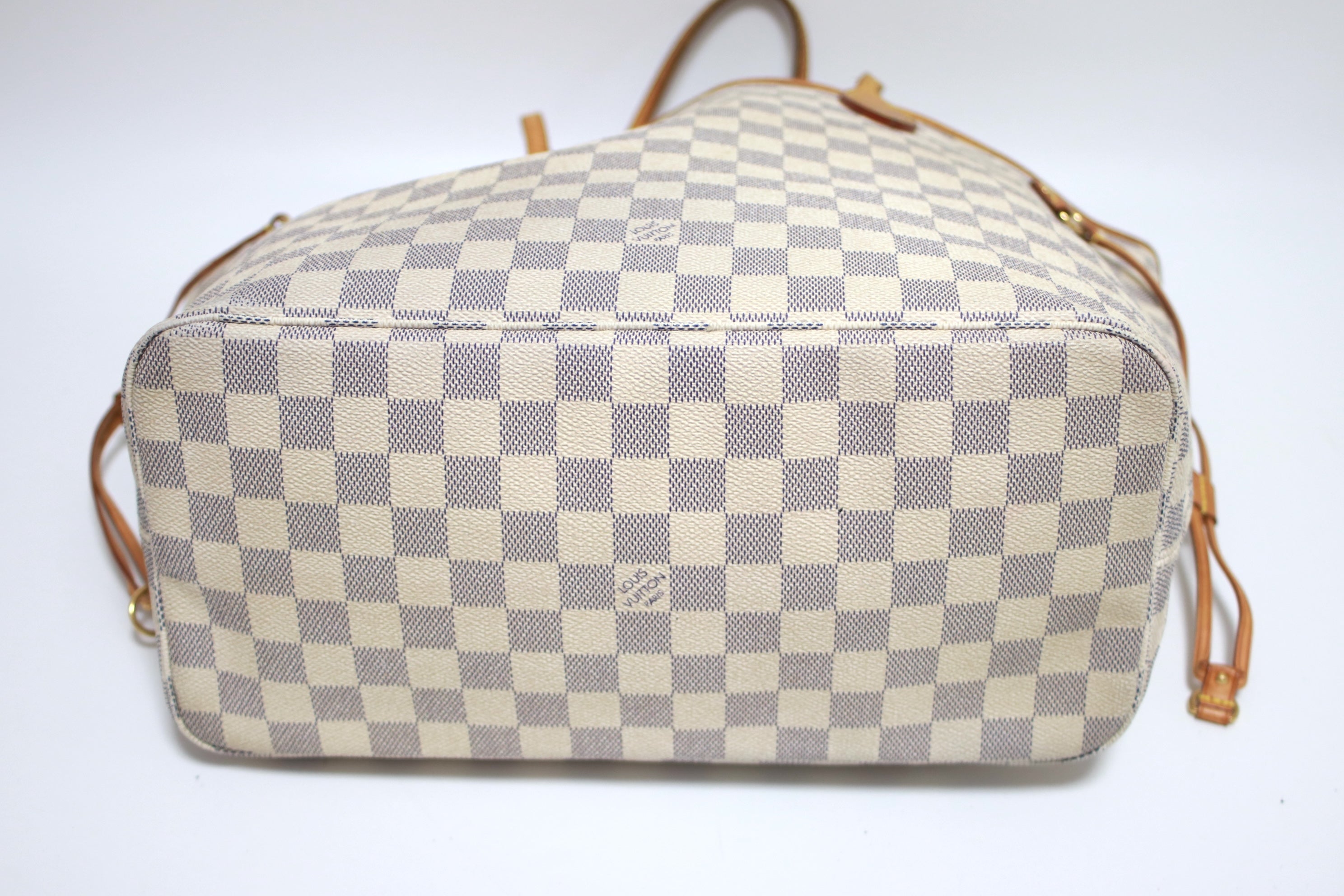 Louis Vuitton Neverfull MM Damier Azur Shoulder Tote Bag