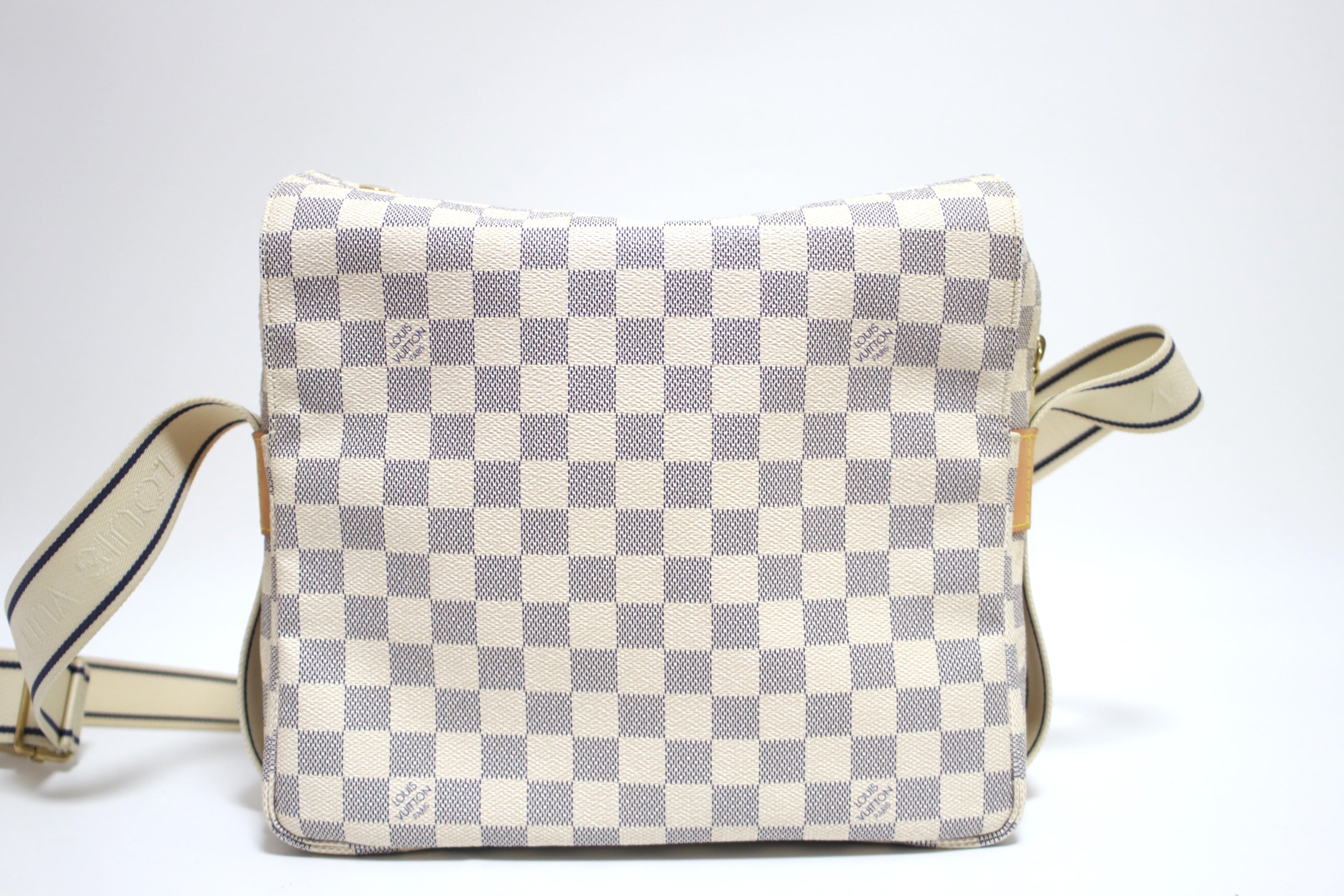 Louis Vuitton Naviglio Damier Azur Messenger Bag Used (8249)