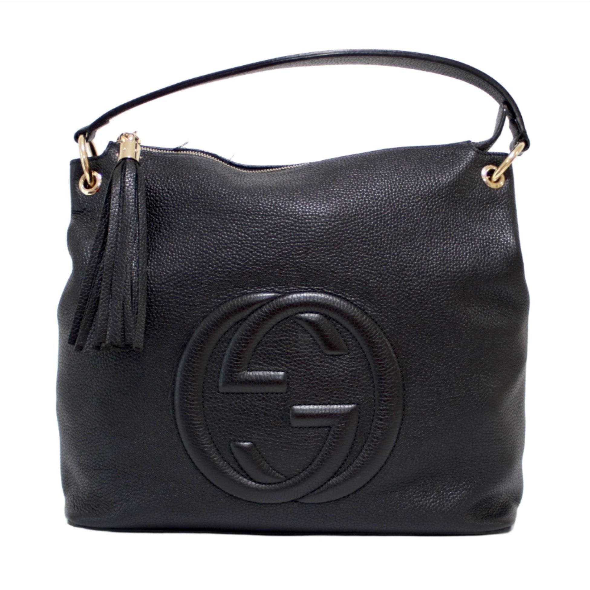 Gucci Soho Hobo  Shoulder Bag Used Black (6869)