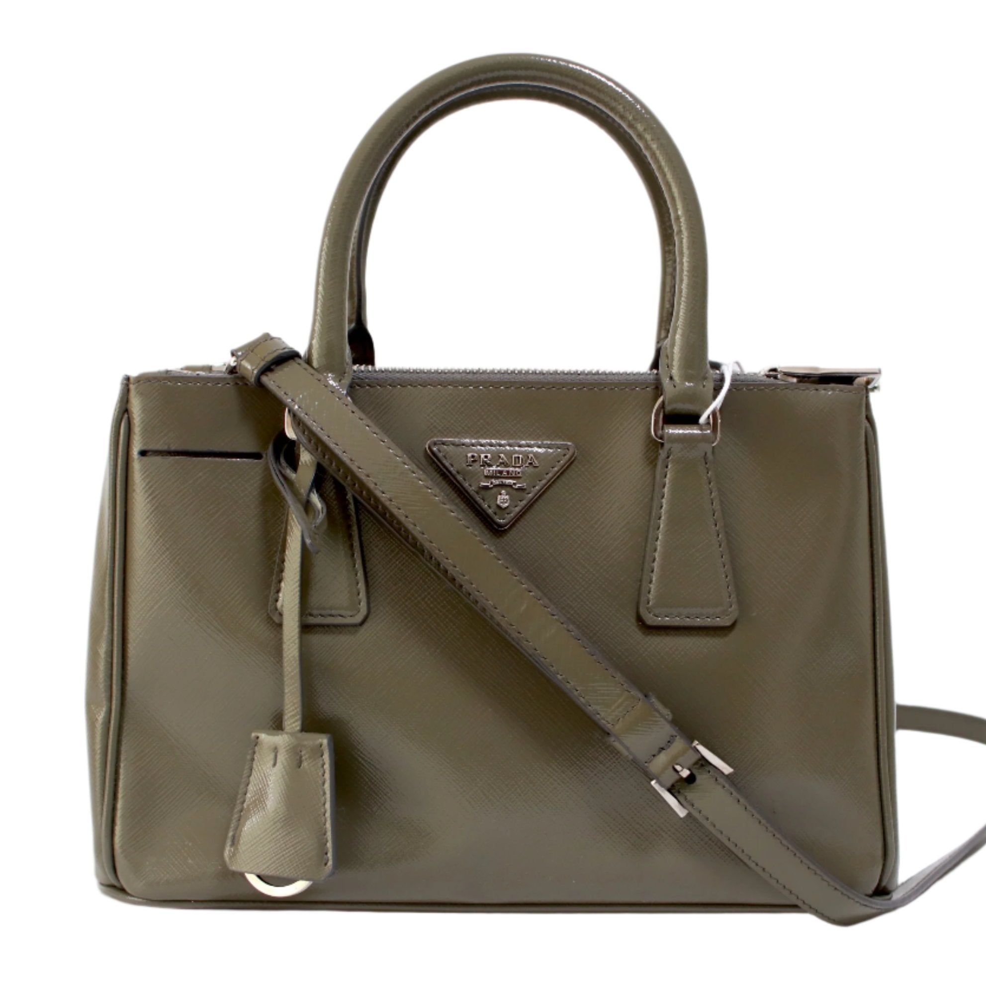 Borsa a mano Prada Galleria Olive/Khaki usata 