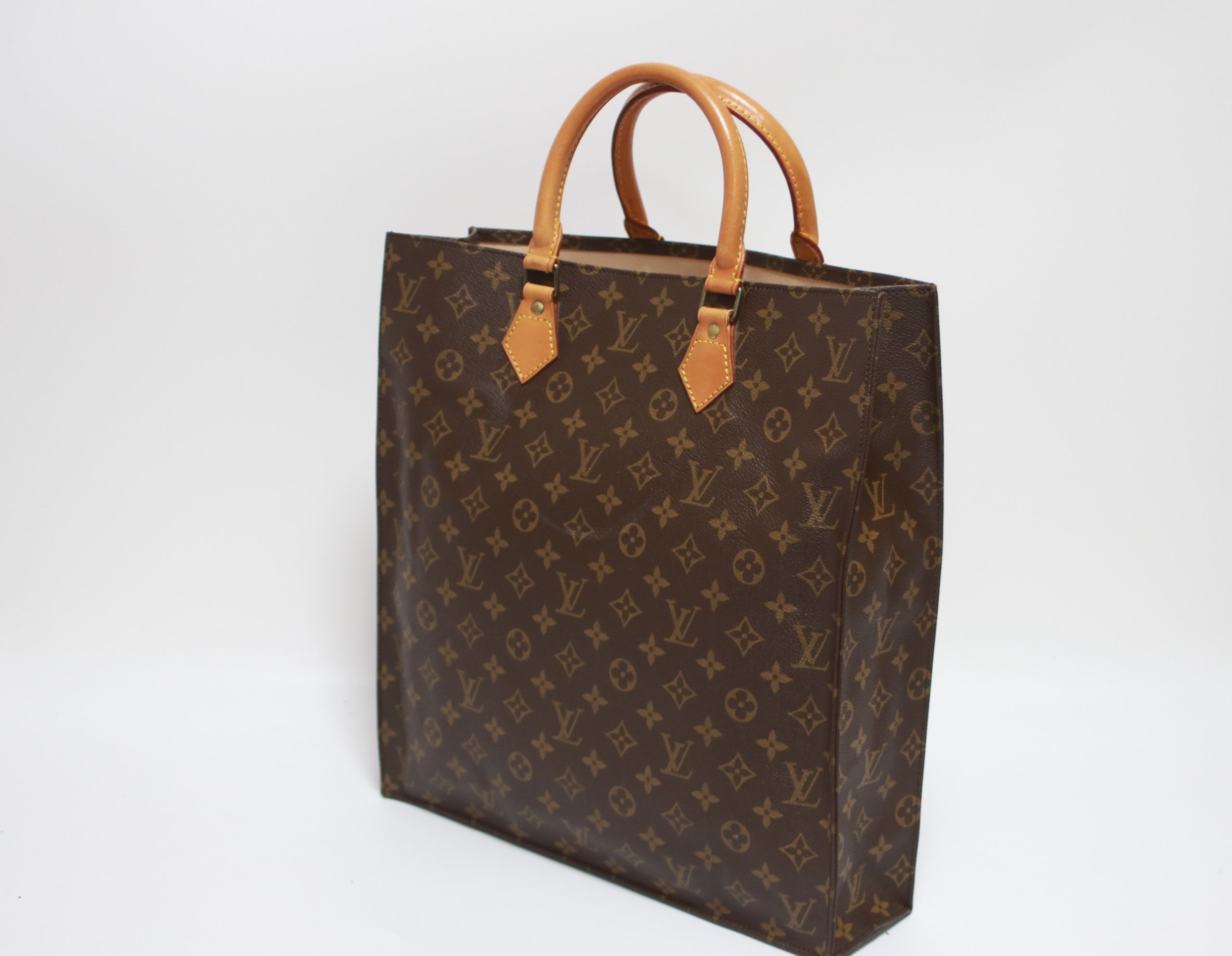 Louis Vuitton Sac Plat Tote Bag Used (8302)