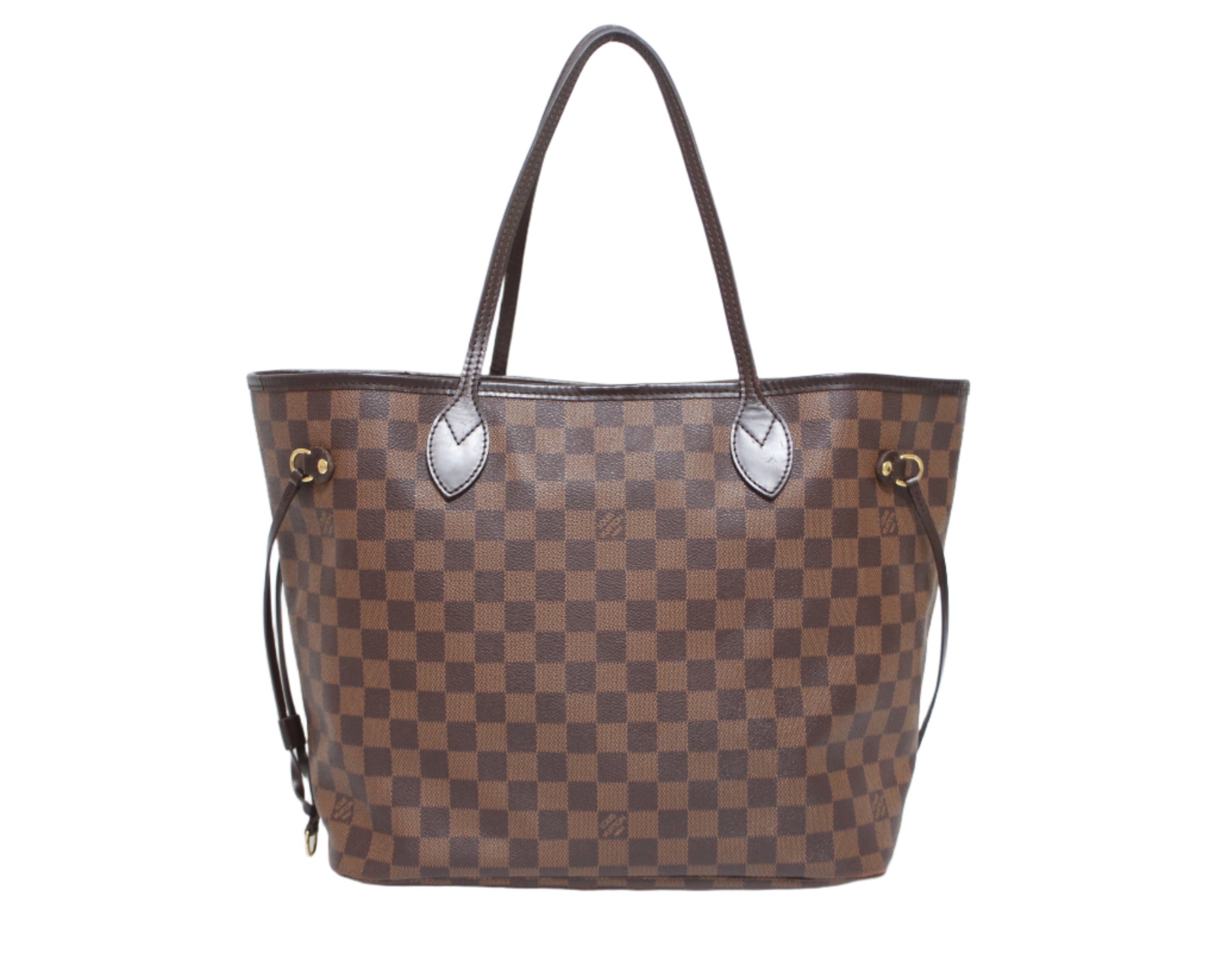 Louis Vuitton Neverfull MM Damier Ebene Tote Bag Used (8293)