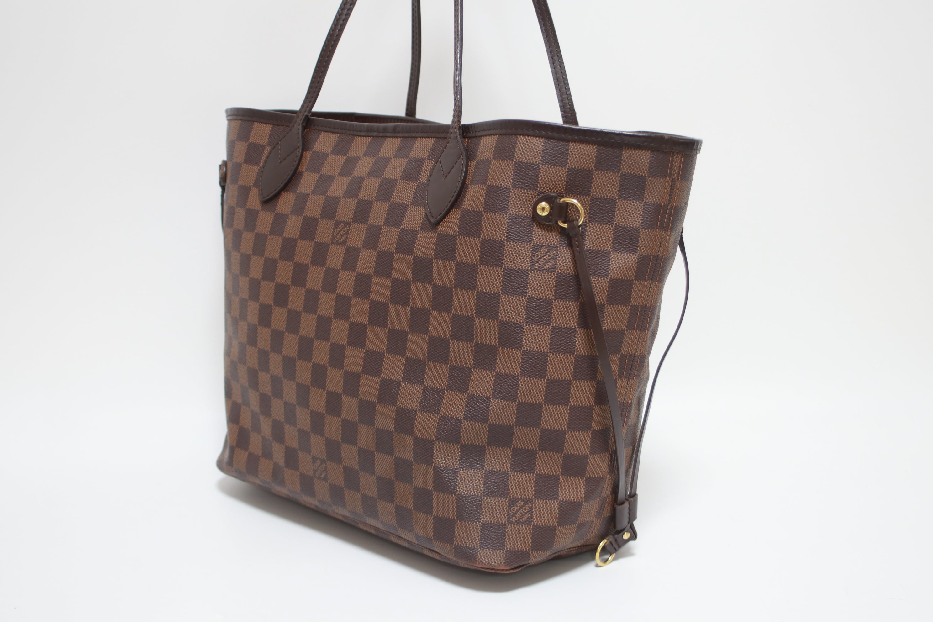 Louis Vuitton Neverfull MM Damier Ebene Tote Bag Used