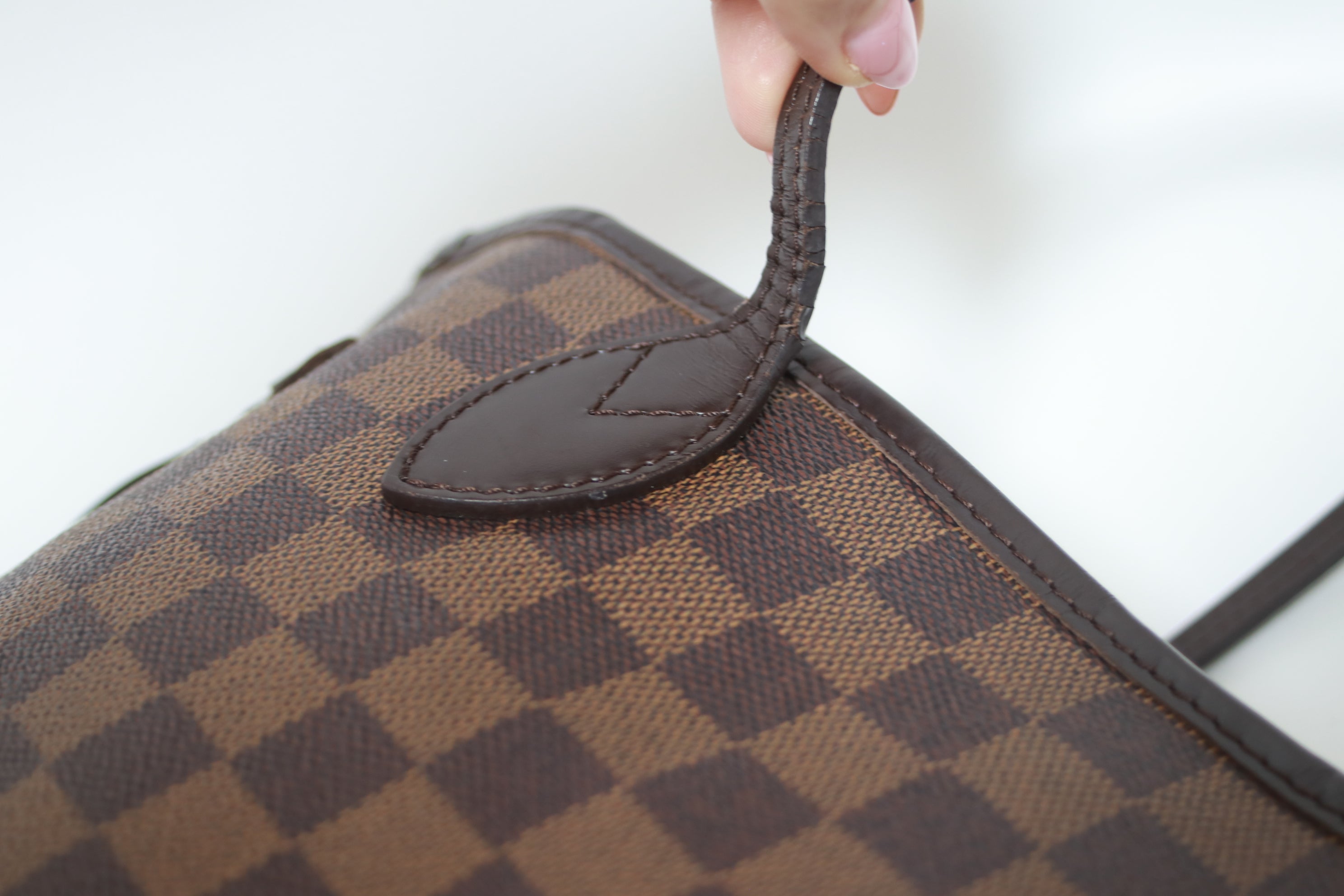 Borsa tote Louis Vuitton Neverfull MM Damier Ebene usata