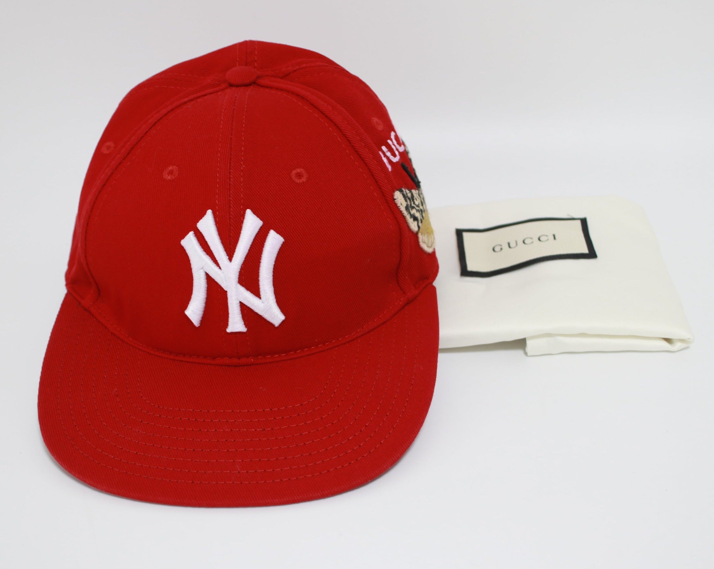 Gucci Baseball Cap Red Used (6998)