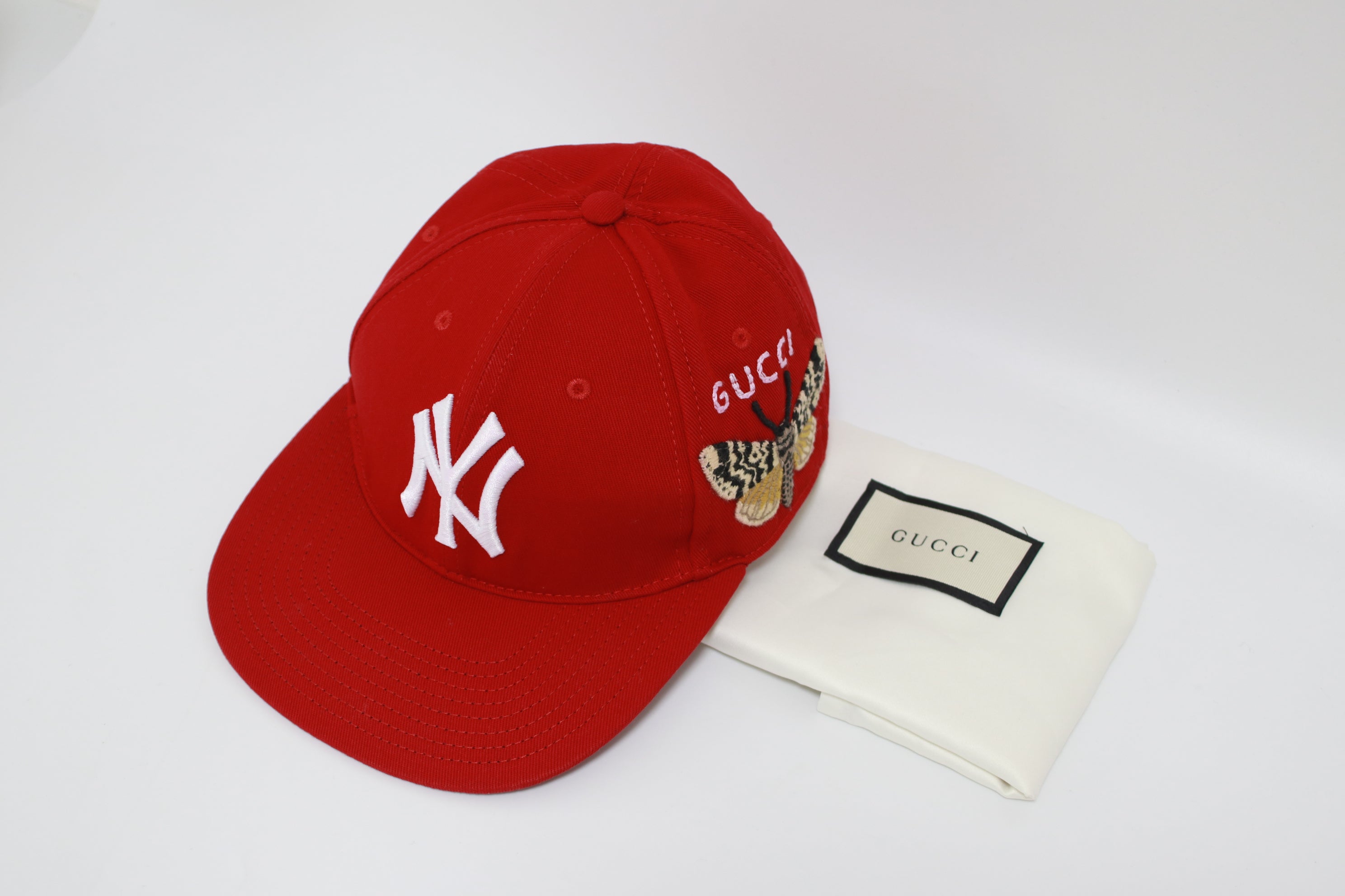 Gucci Baseball Cap Red Used (6998)