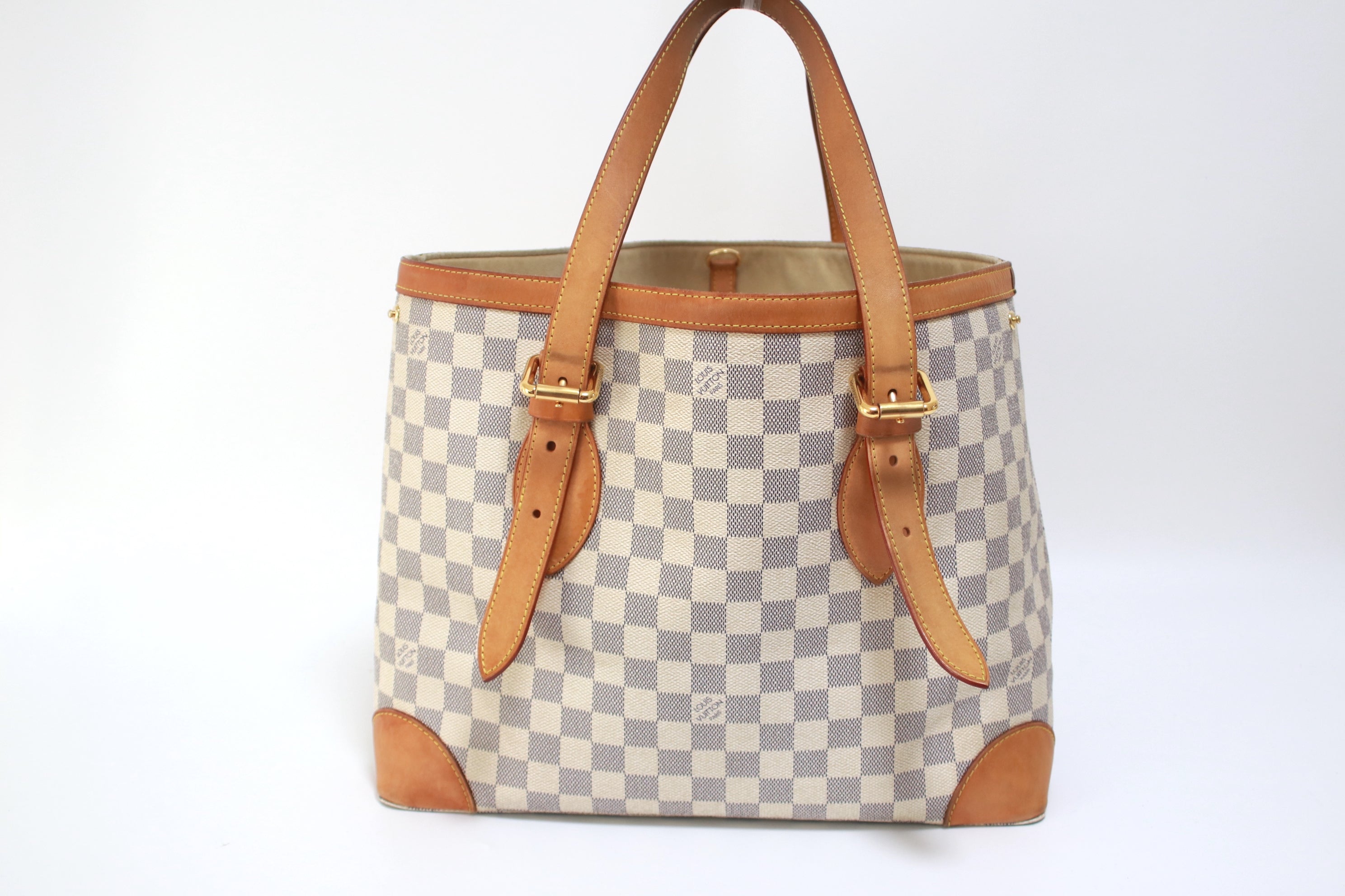 Louis Vuitton Hampstead MM Shoulder Bag Damier Azur Used (6895)