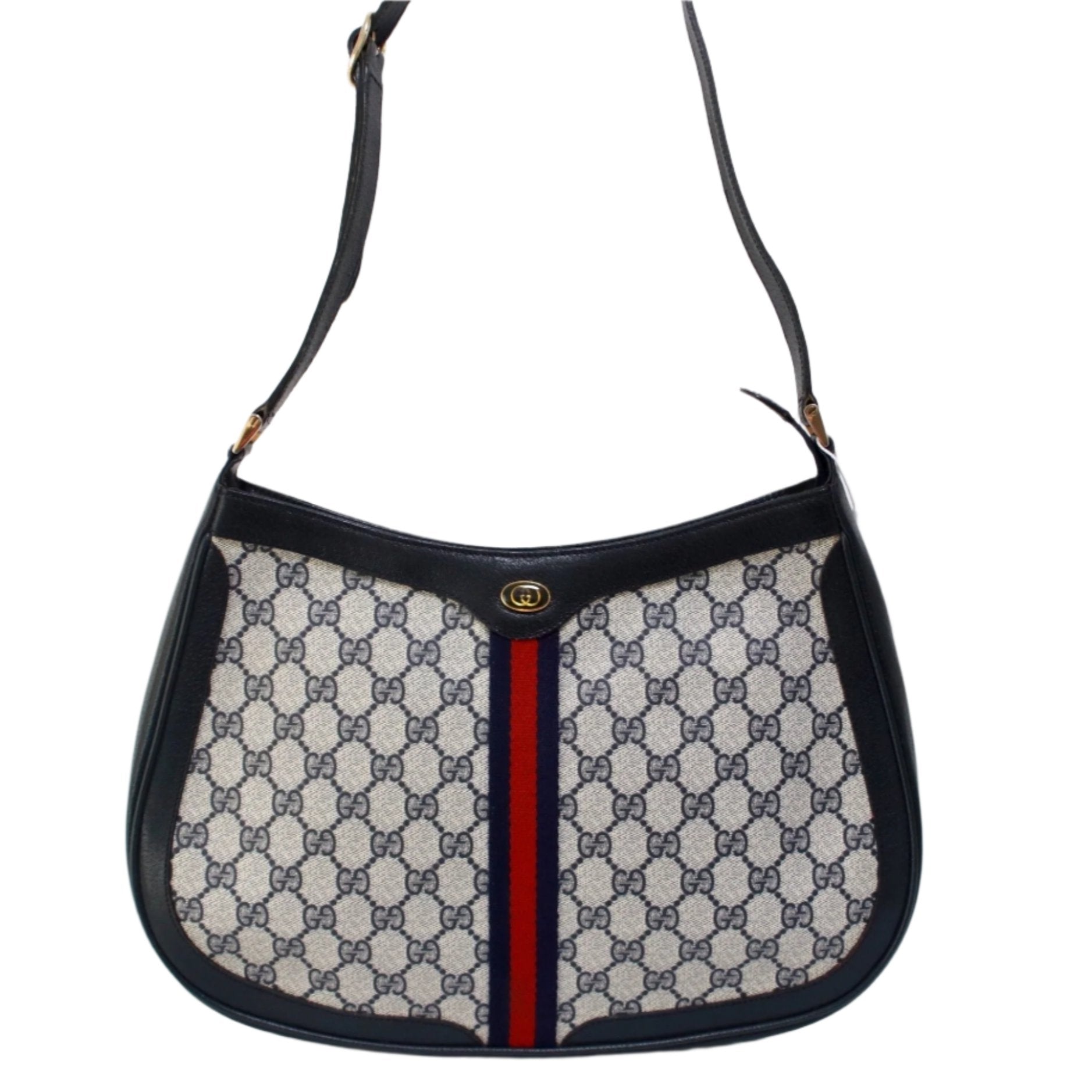 Gucci Blue Shoulder Bag Used (7047)