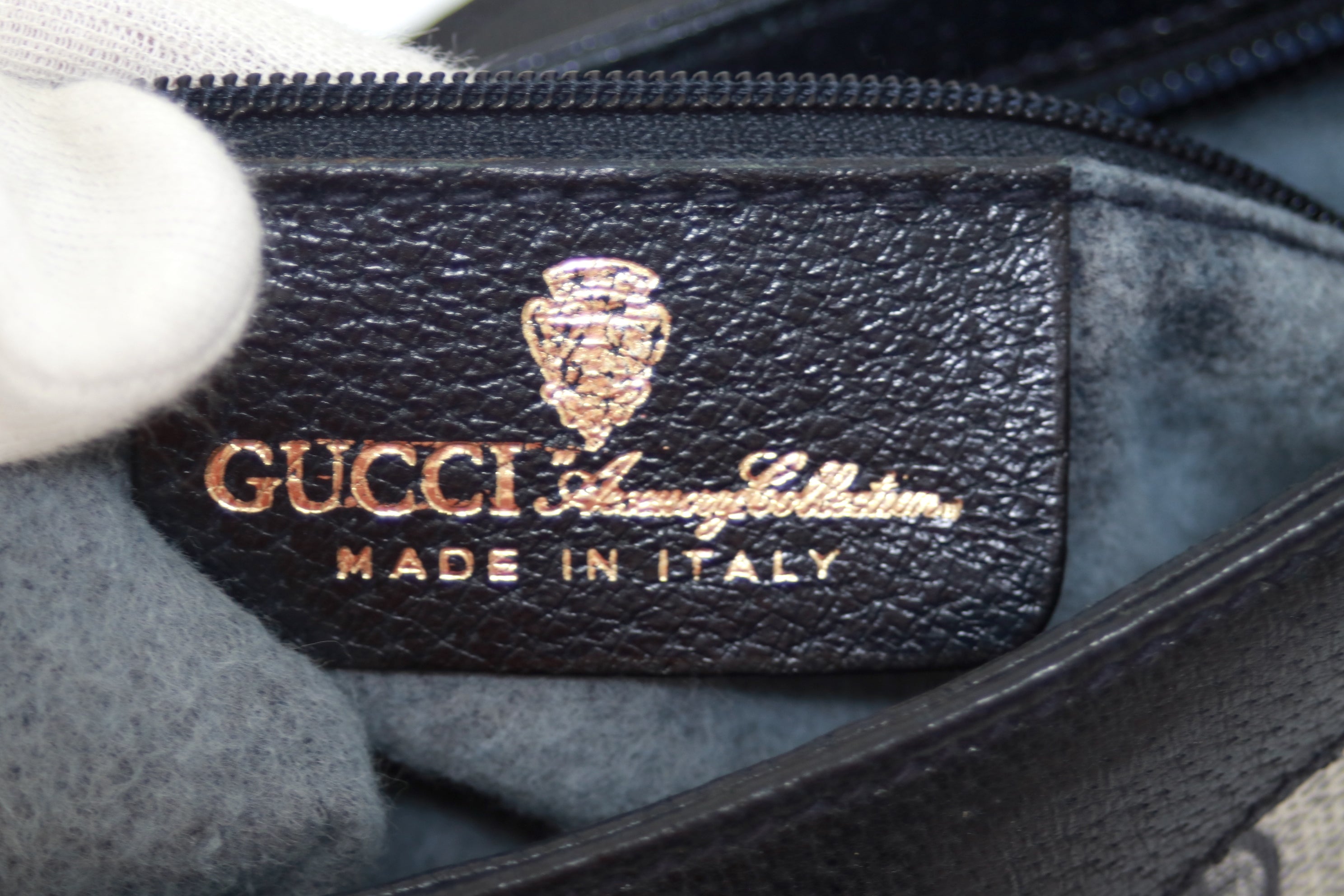 Gucci Blue Shoulder Bag Used (7047)