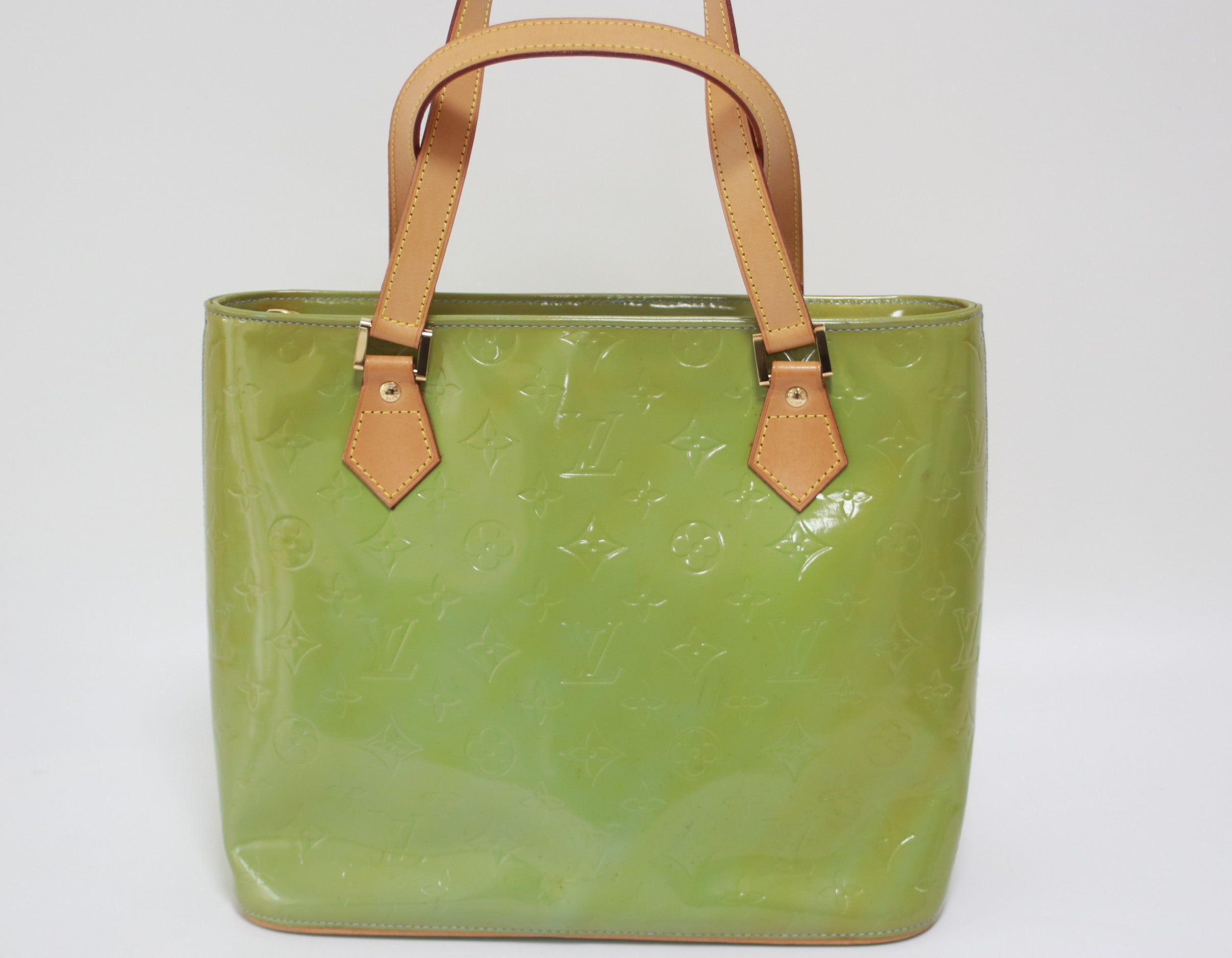 Louis Vuitton Houston Vernis Pepermint Green Bag Used (7225)
