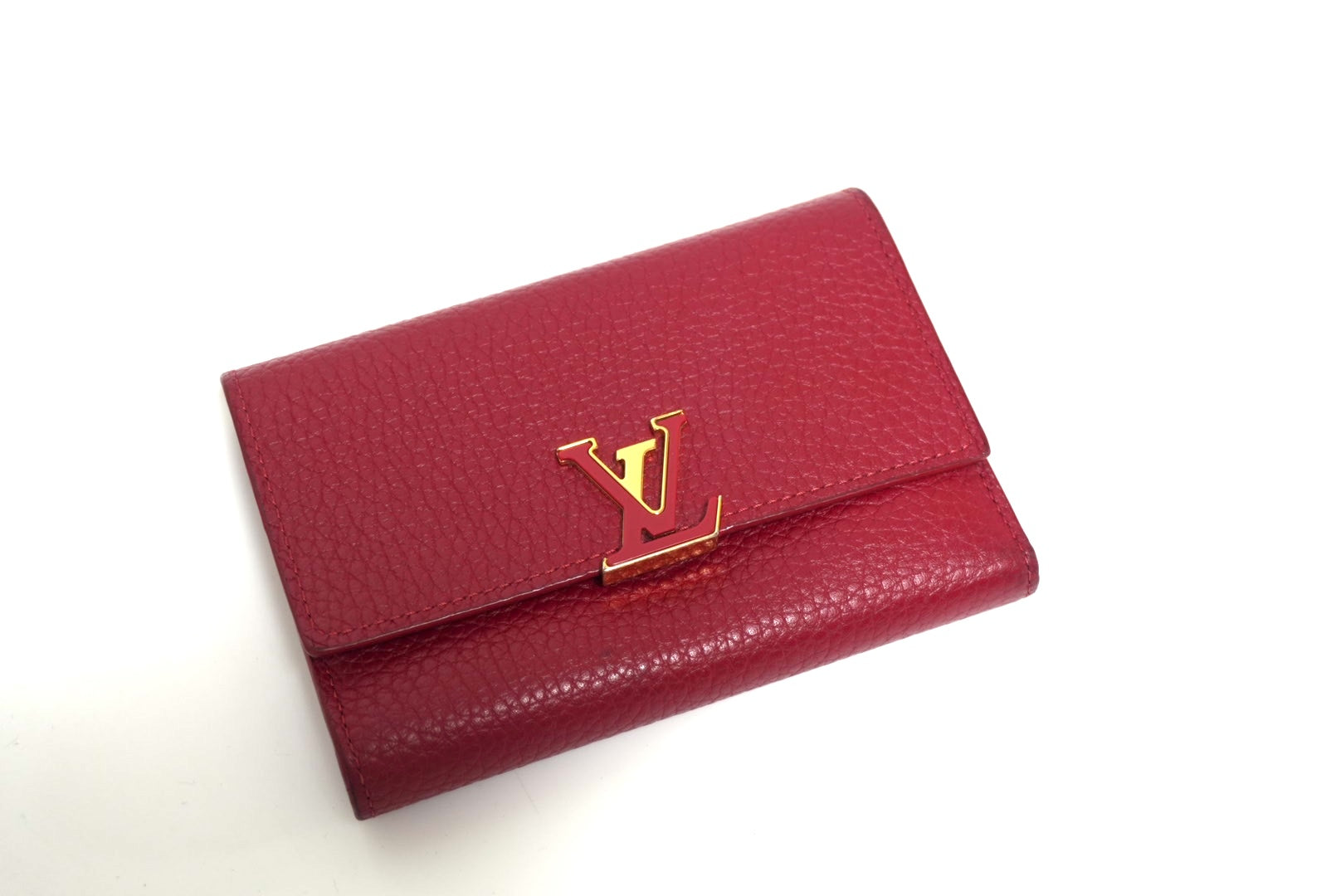 Louis Vuitton Capucine Compact Wallet Used (8497)