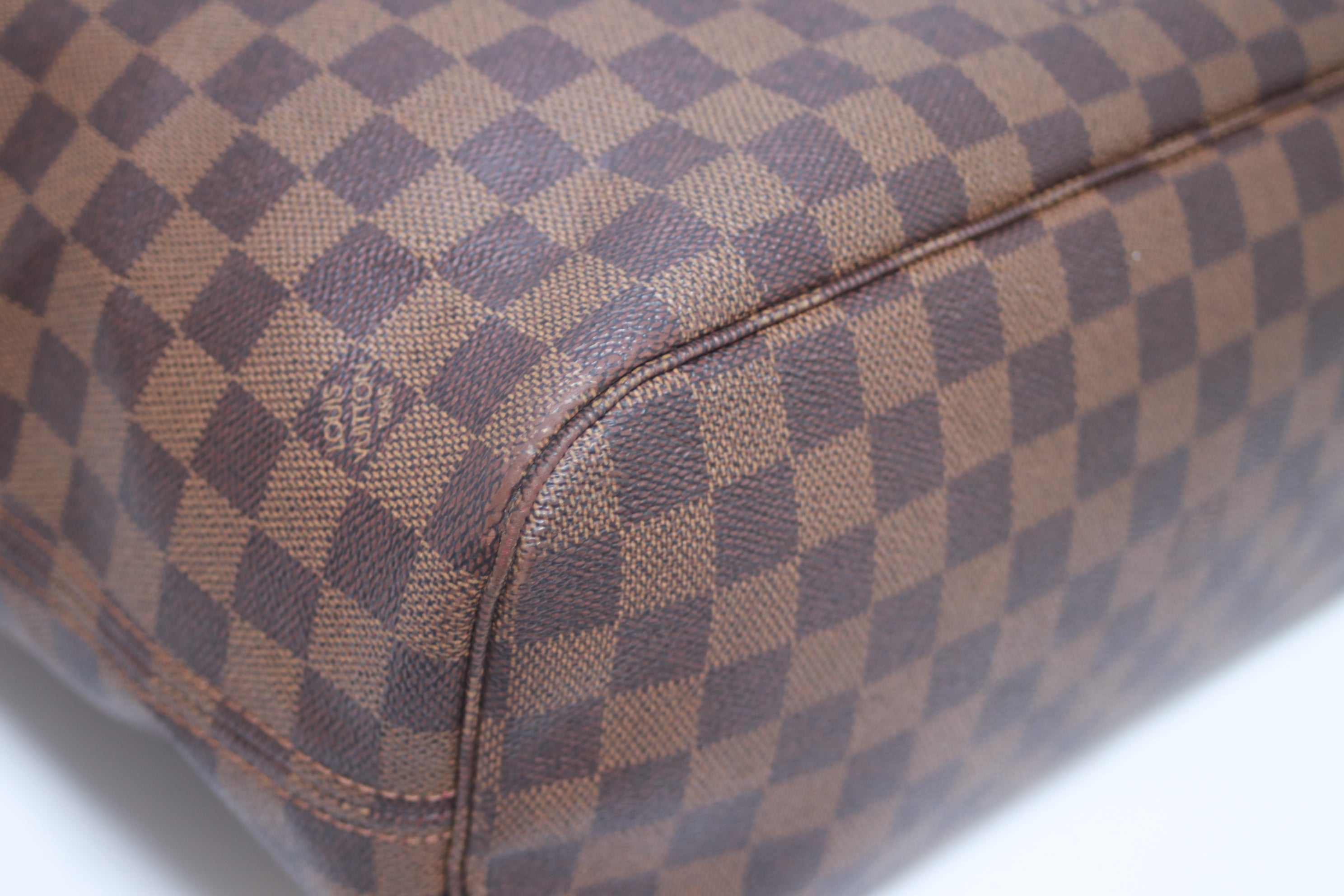 Louis Vuitton Neverfull MM Damier Ebene Tote Bag Used