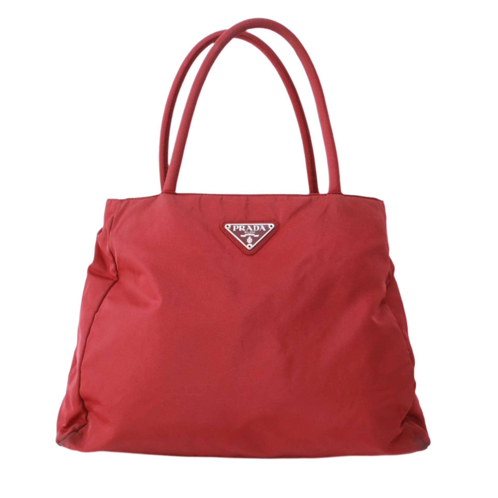 Prada Nylon Handbag Red Used