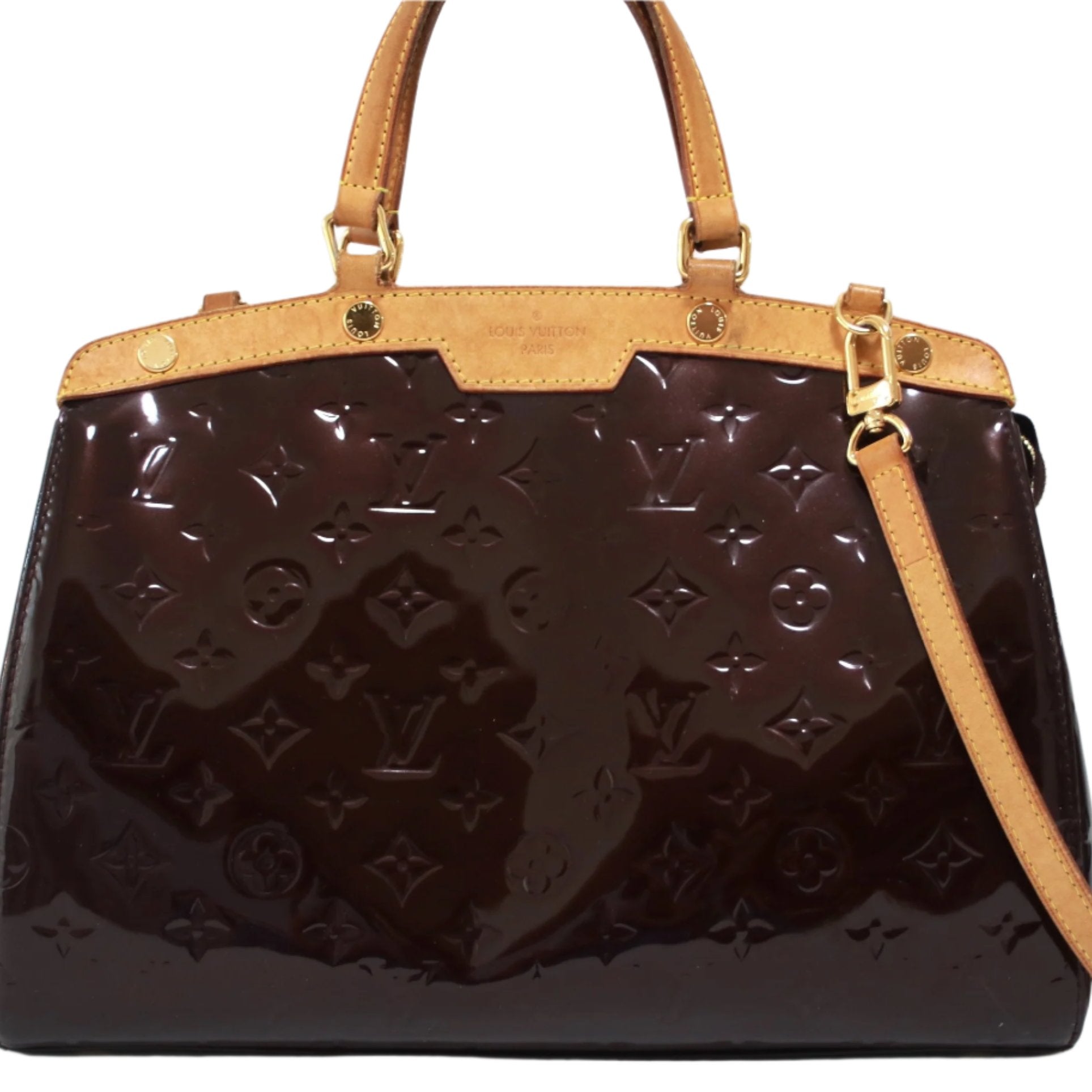 Louis Vuitton Brea MM Vernis Shoulder Bag Used (7281)