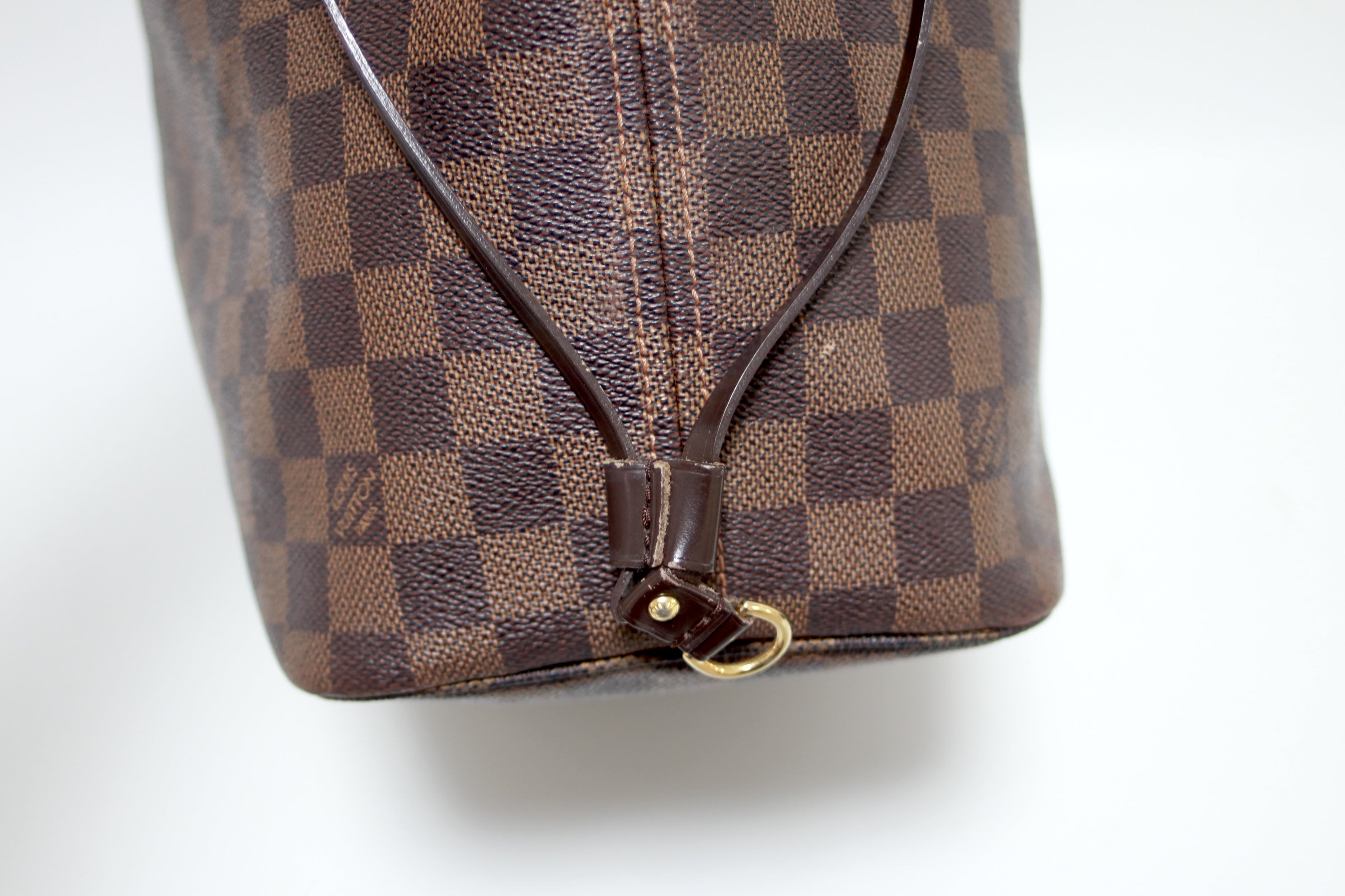 Louis Vuitton Neverfull MM Damier Ebene Tote Bag Used