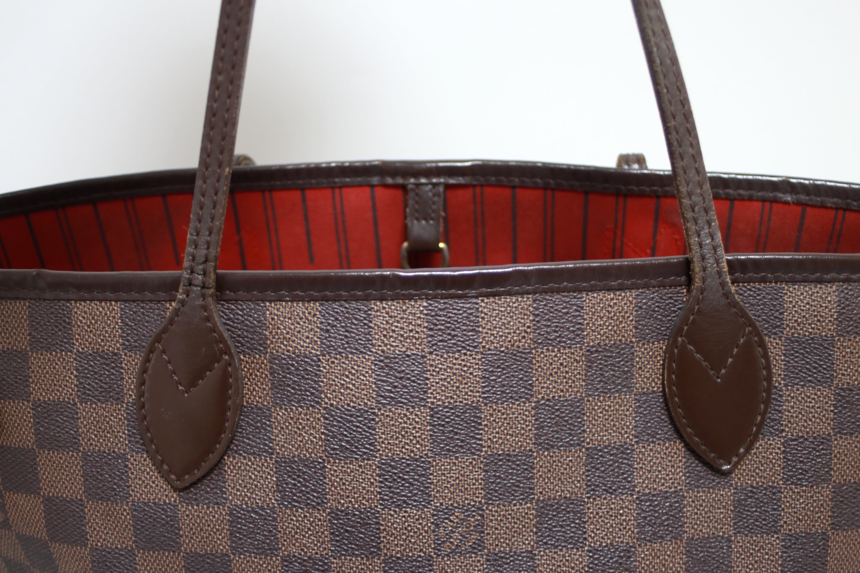 Louis Vuitton Neverfull MM Damier Ebene Tote Bag Used