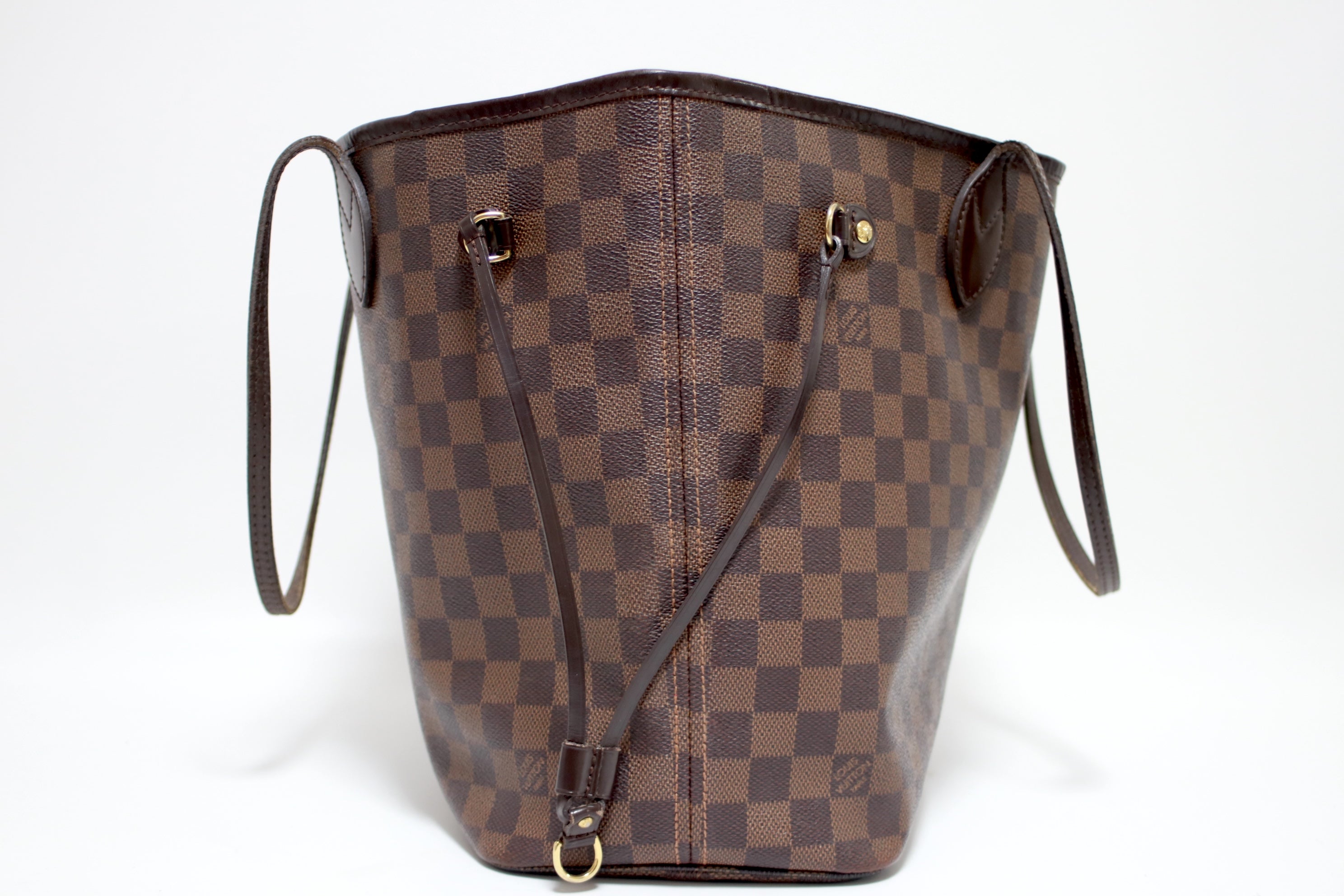 Louis Vuitton Neverfull MM Damier Ebene Tote Bag Used