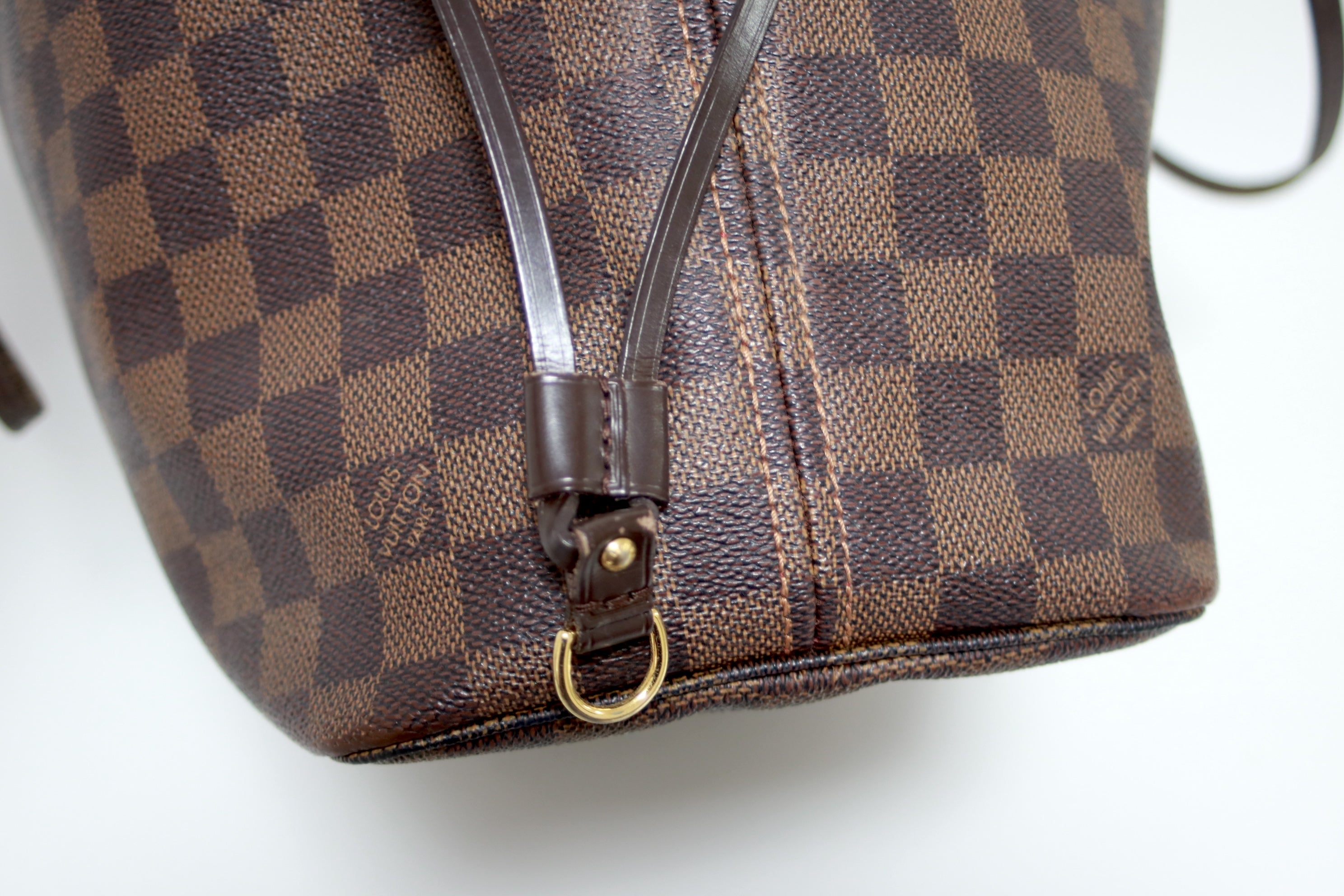 Louis Vuitton Neverfull MM Damier Ebene Tote Bag Used