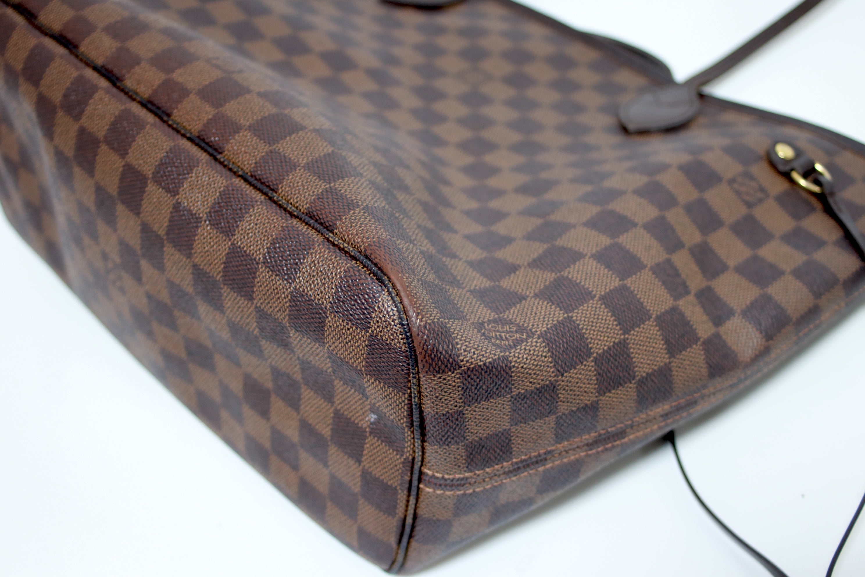 Louis Vuitton Neverfull MM Damier Ebene Tote Bag Used