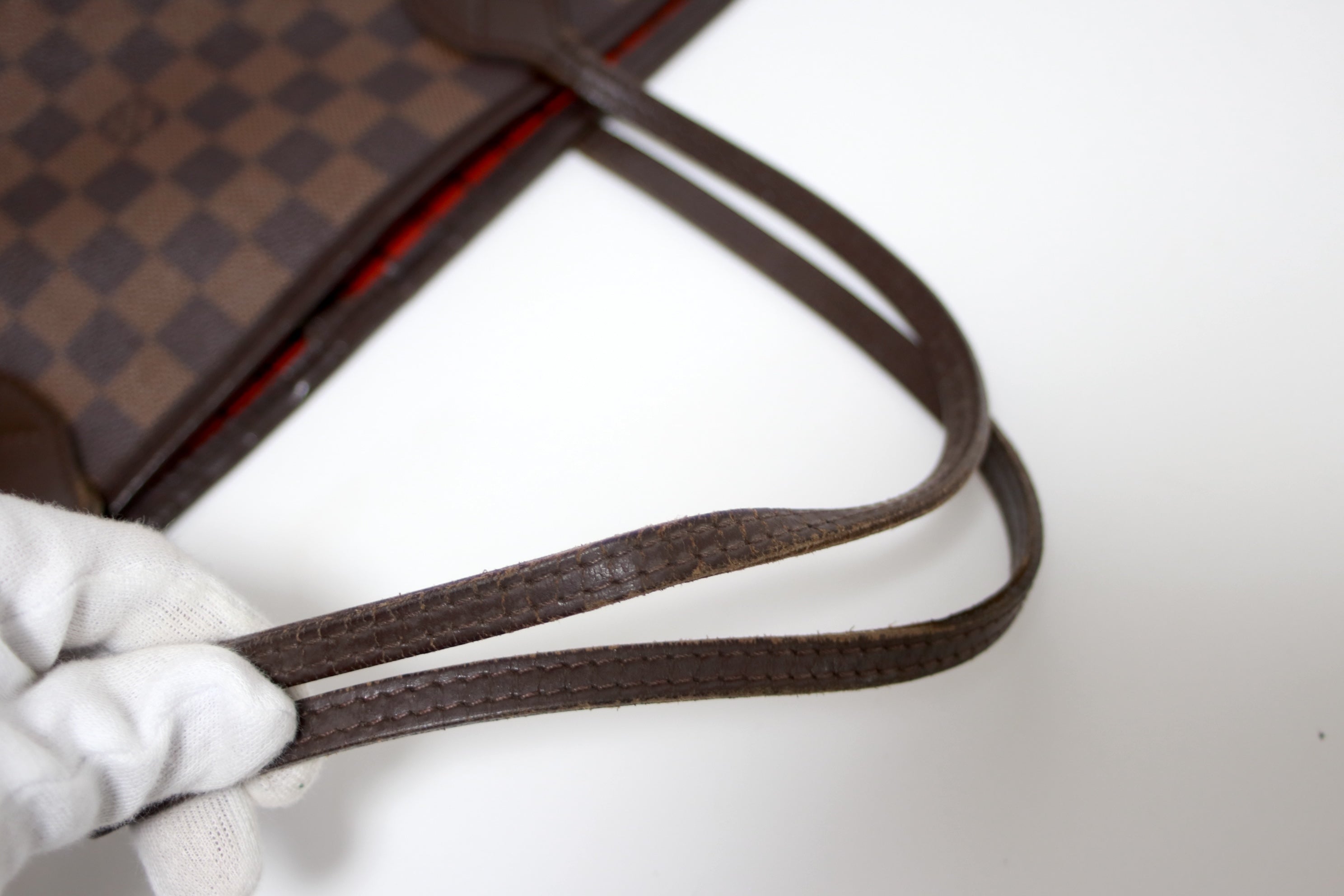 Louis Vuitton Neverfull MM Damier Ebene Tote Bag Used