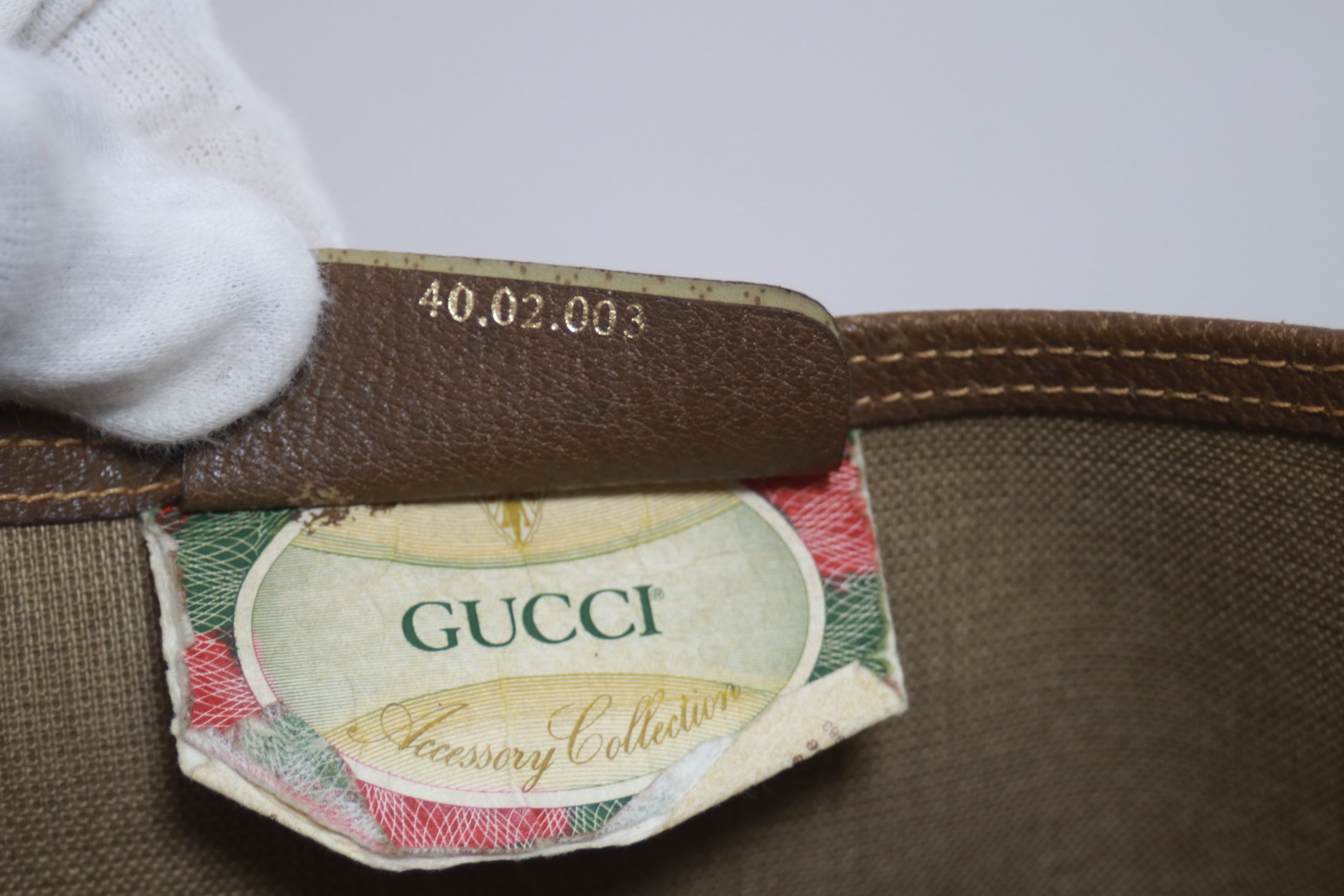 Gucci Slim Web Tote Bag Used (7228)