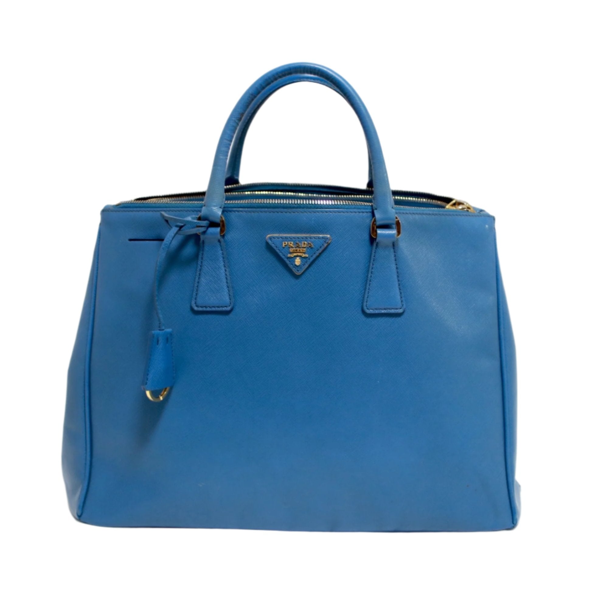 Prada Saffiano Tote Bag Blue Used