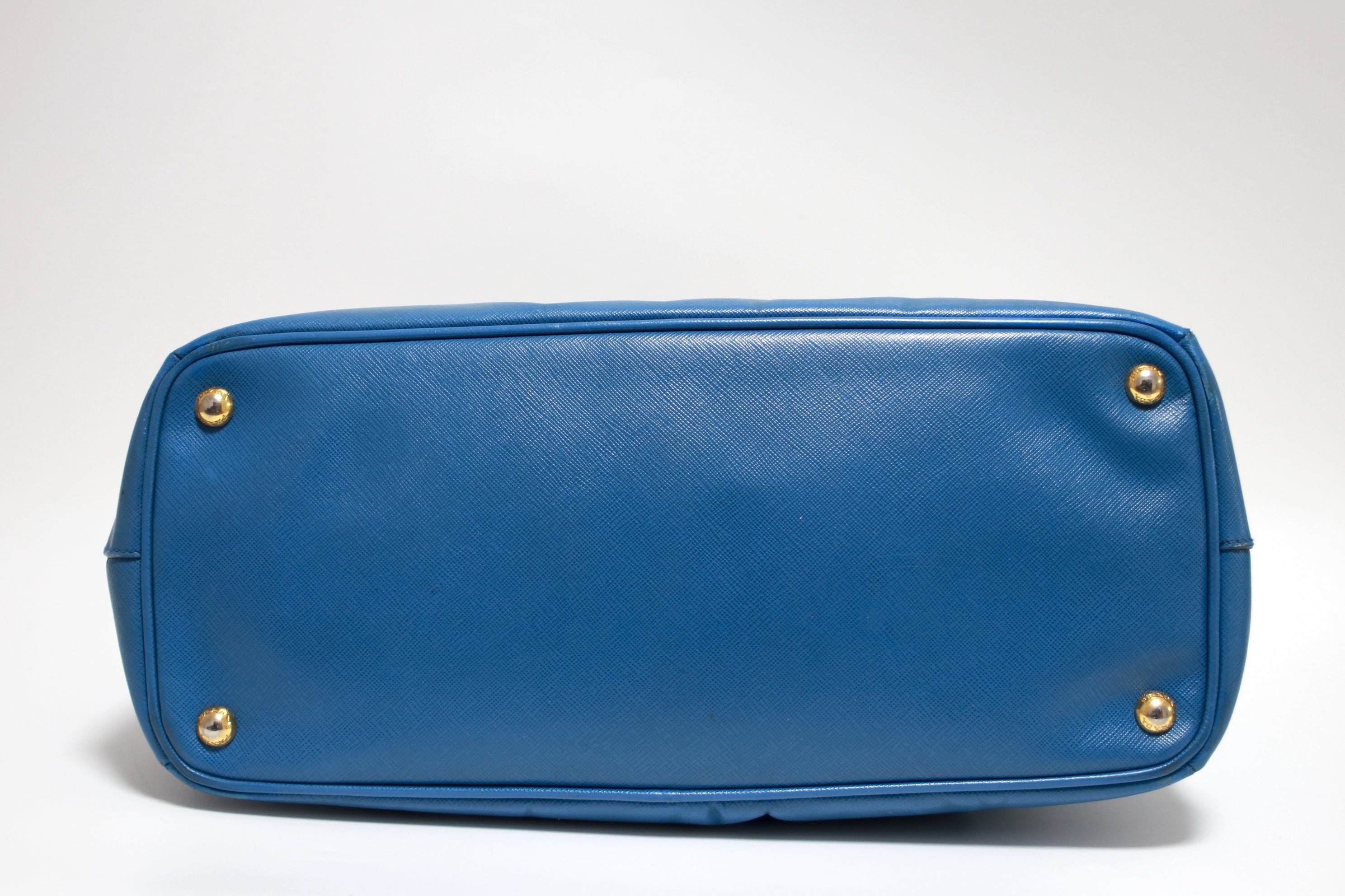 Prada Saffiano Tote Bag Blue Used (6984)