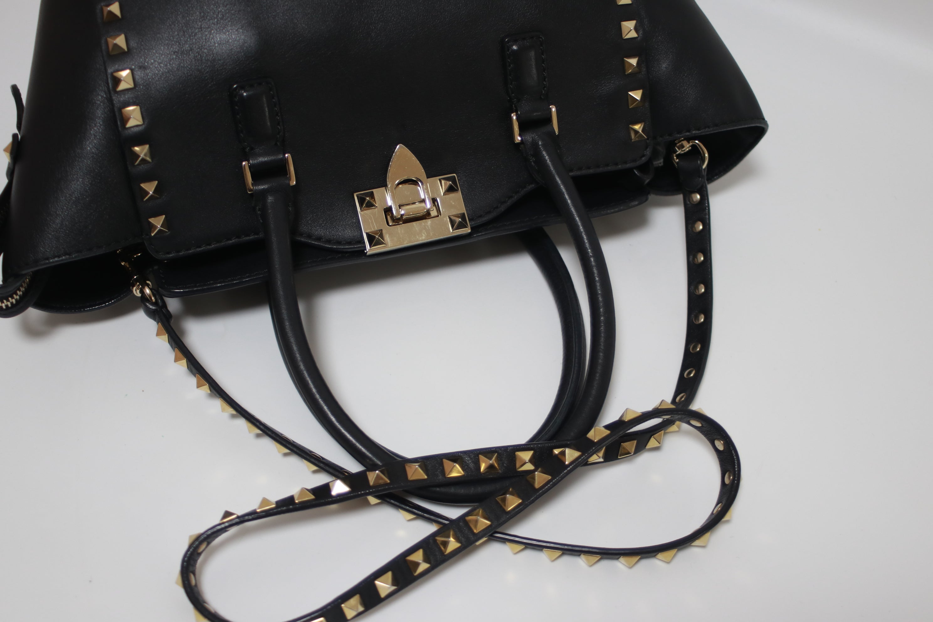 Valentino Rock Studs Two Way Shoulder Bag Used