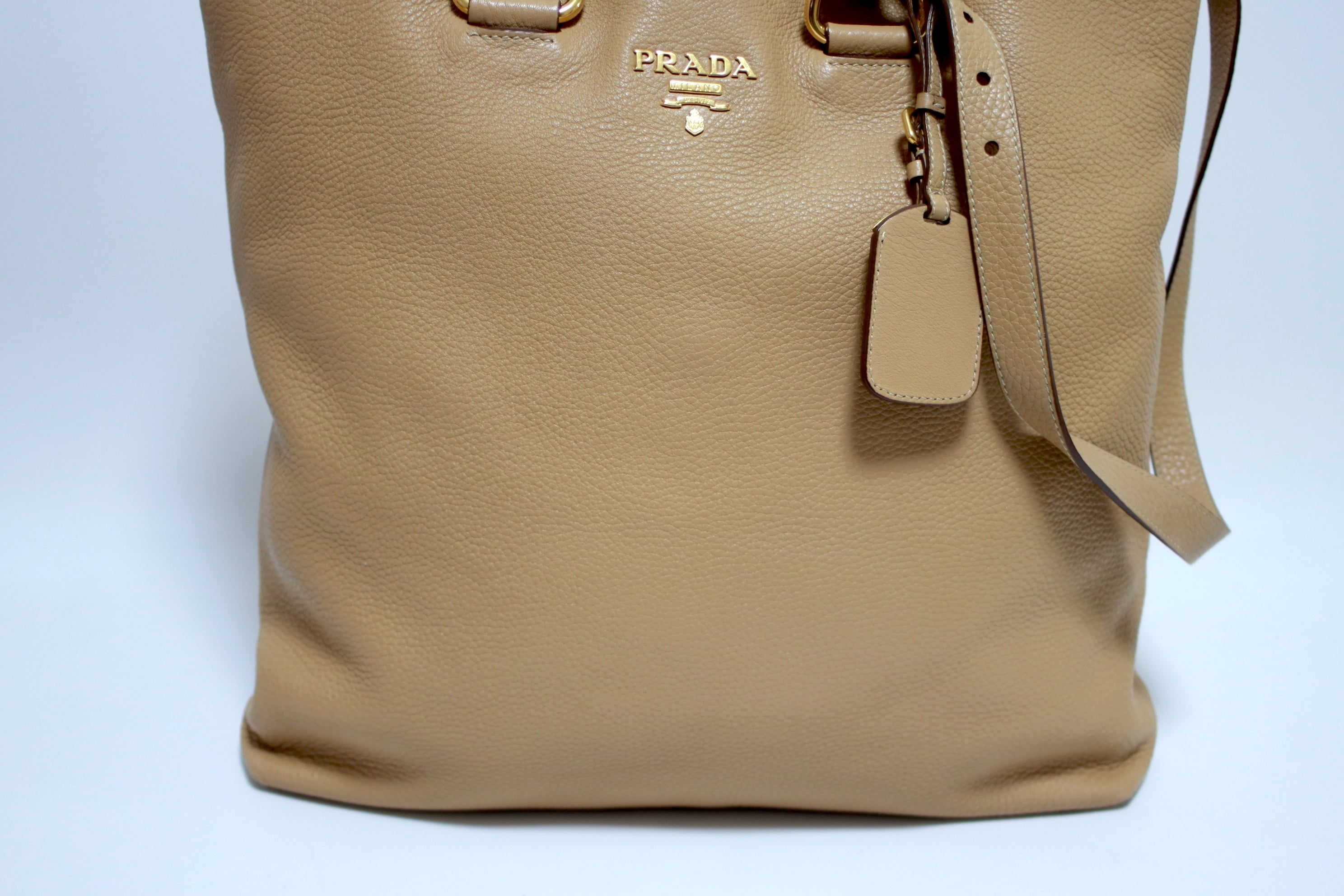 Prada Vitello Daino Leather Two Way Bag Used