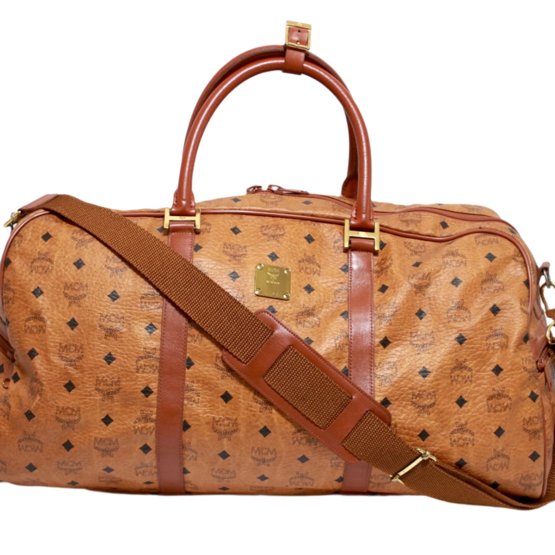 Mcm travel duffle discount bag