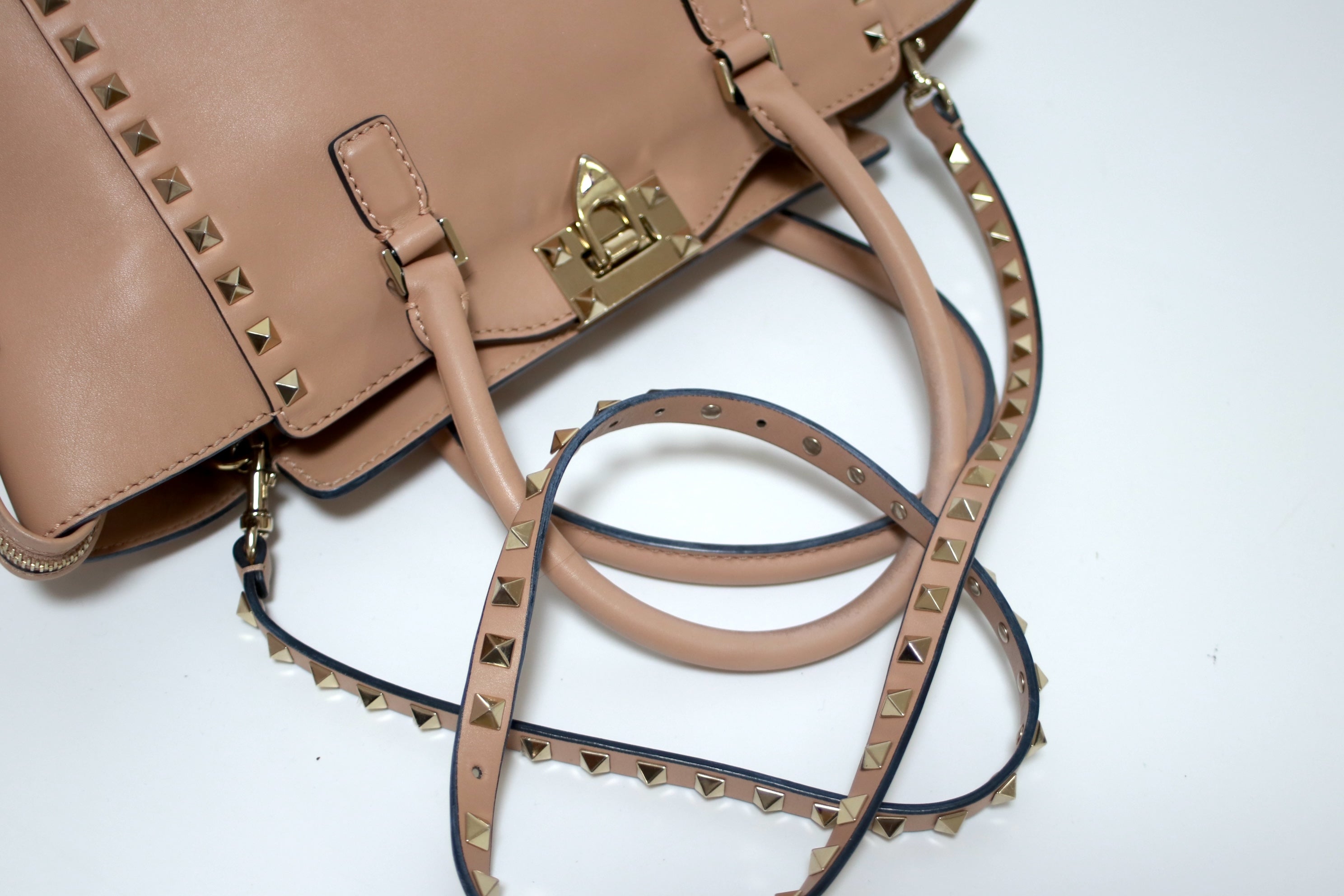 Valentino Studs Two Way Shoulder Bag Used