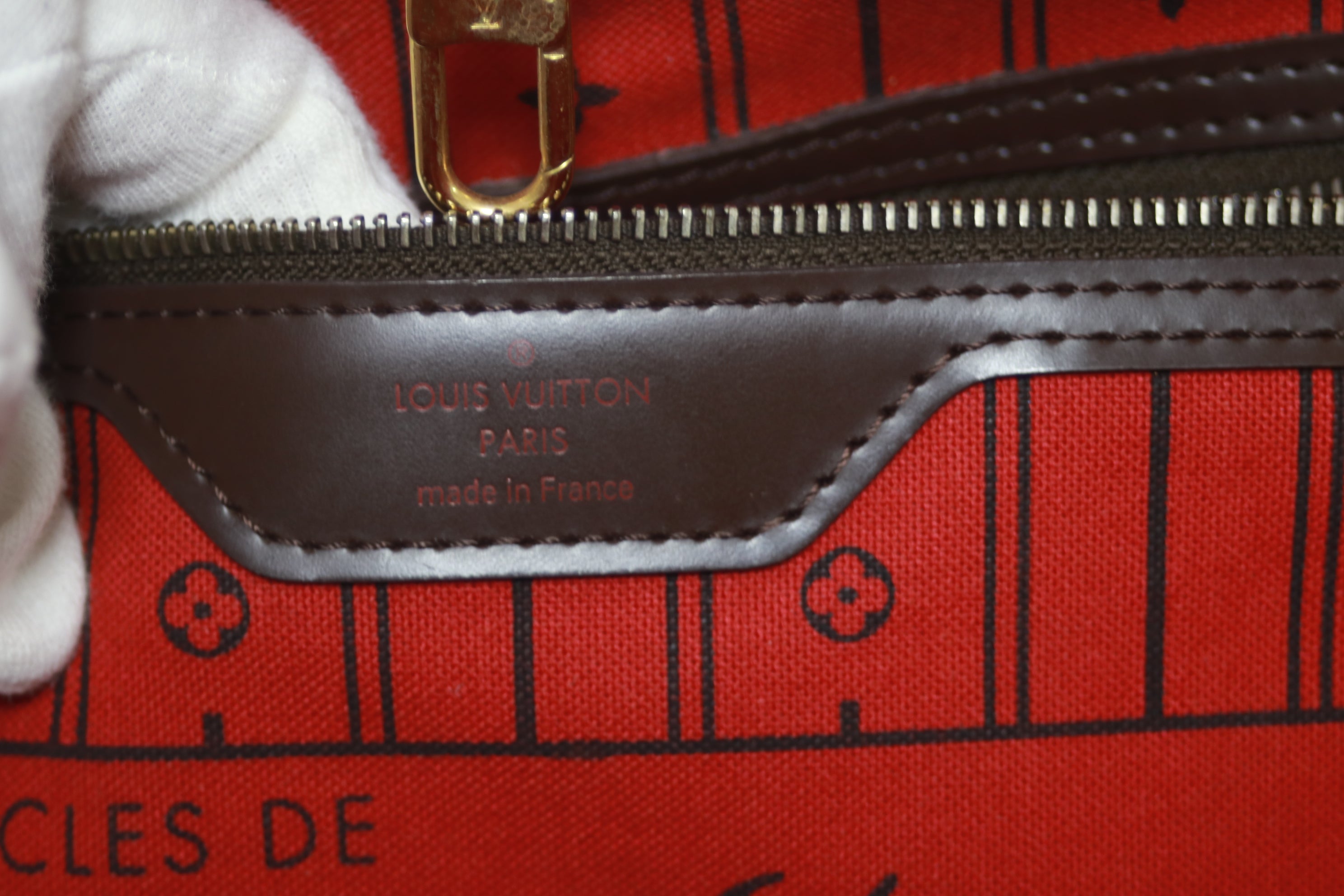 Louis Vuitton Neverfull MM Damier Ebene Shoulder Bag Used (7458)