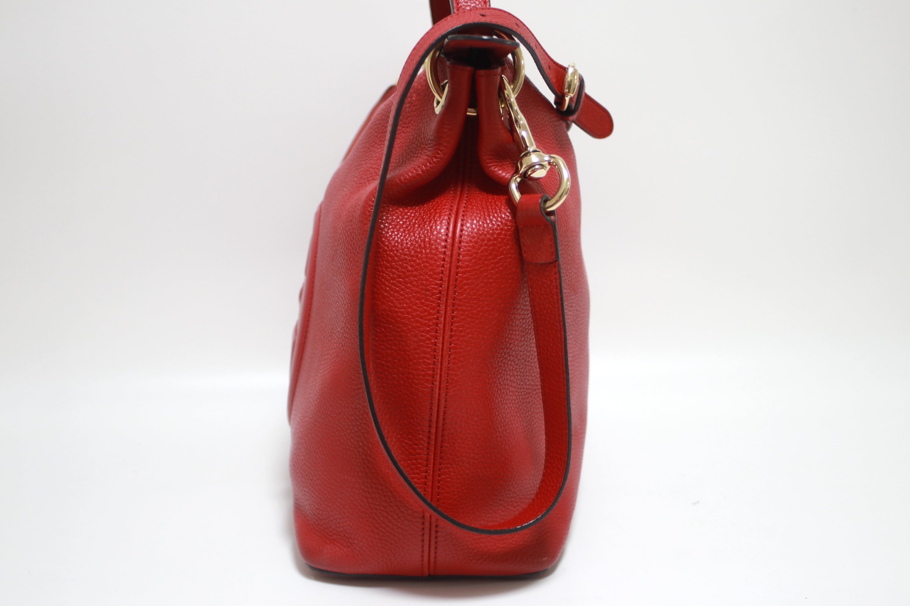 Gucci Soho Hobo Shoulder Bag Red Used