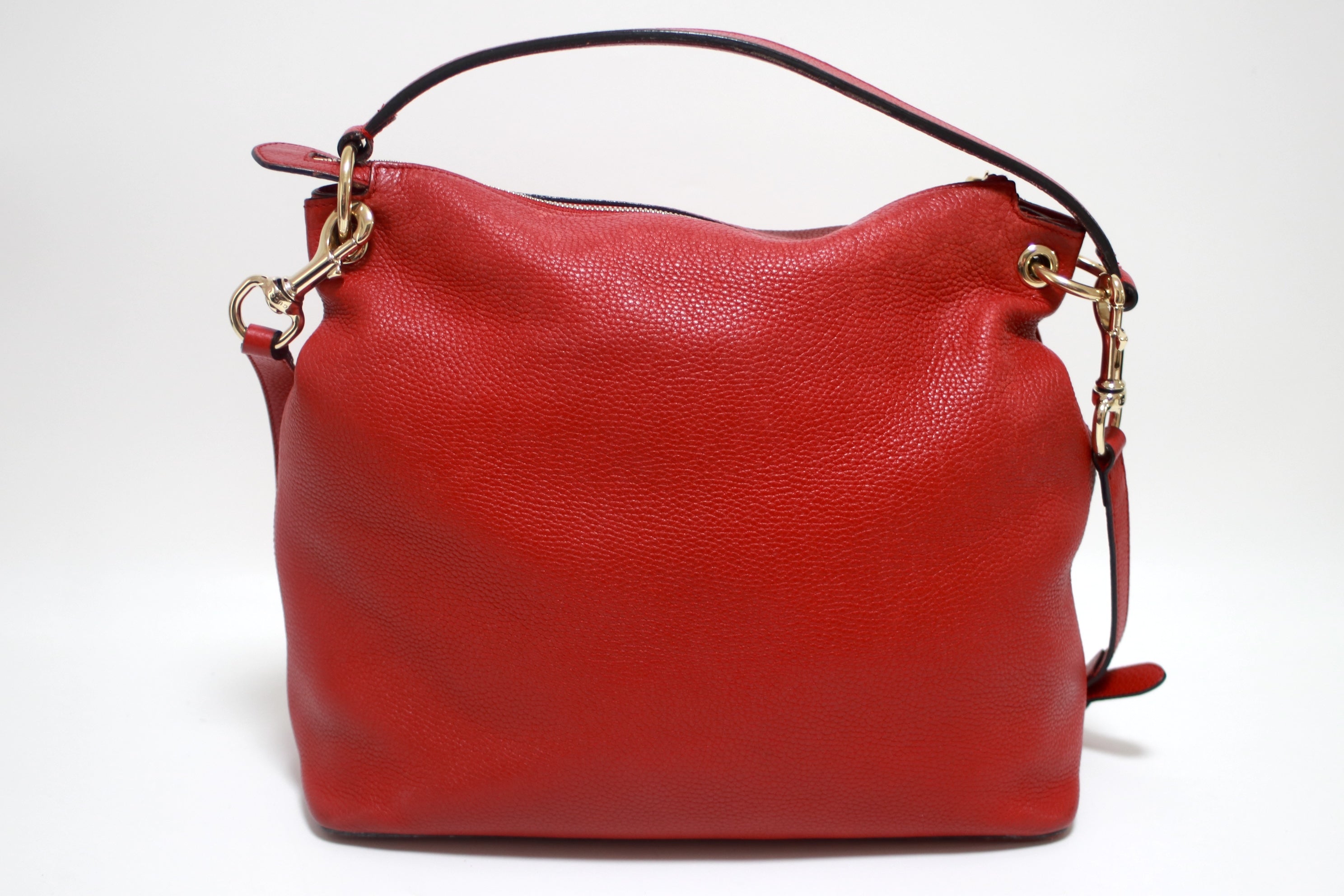 Gucci Soho Hobo Shoulder Bag Red Used