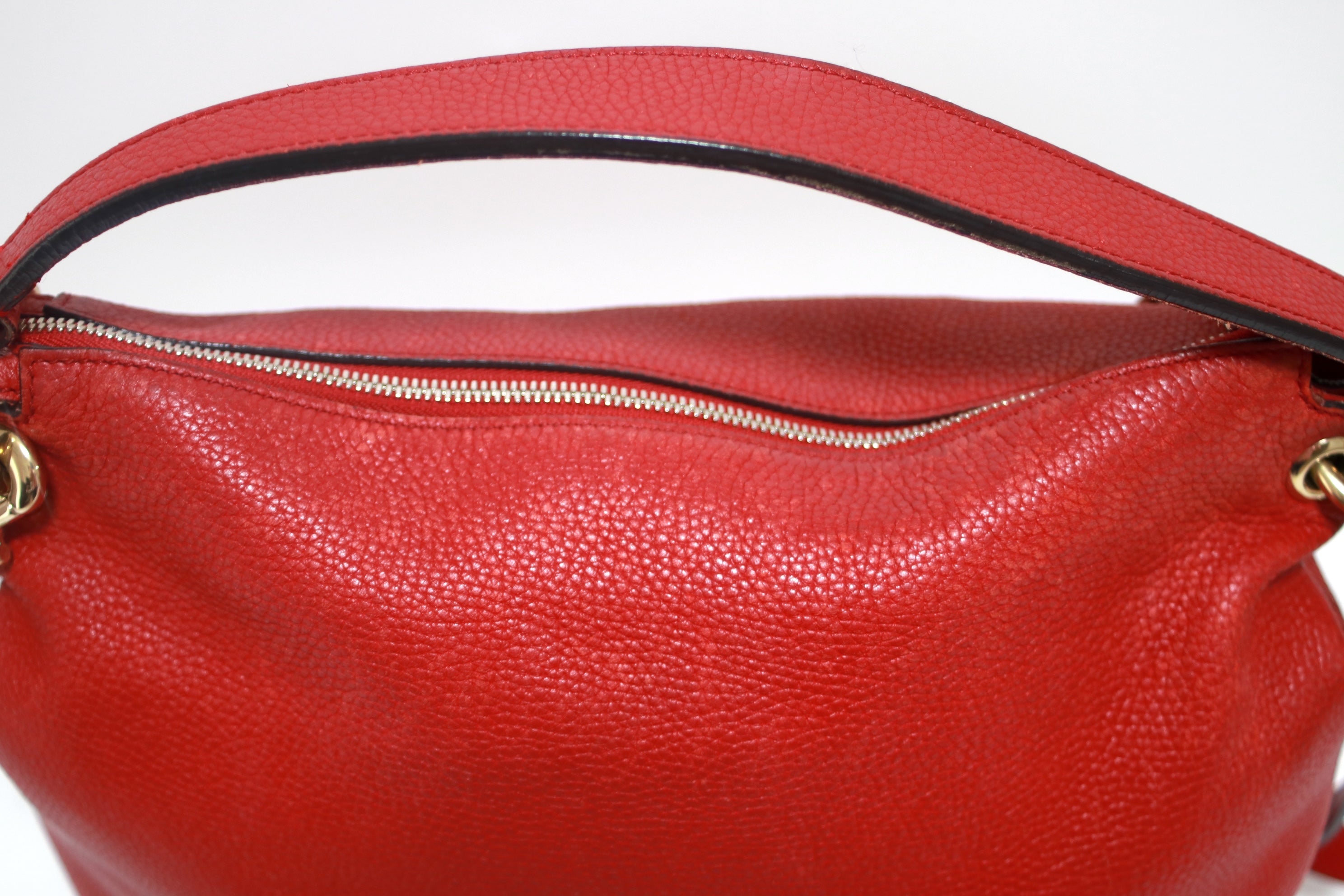 Gucci Soho Hobo Shoulder Bag Red Used