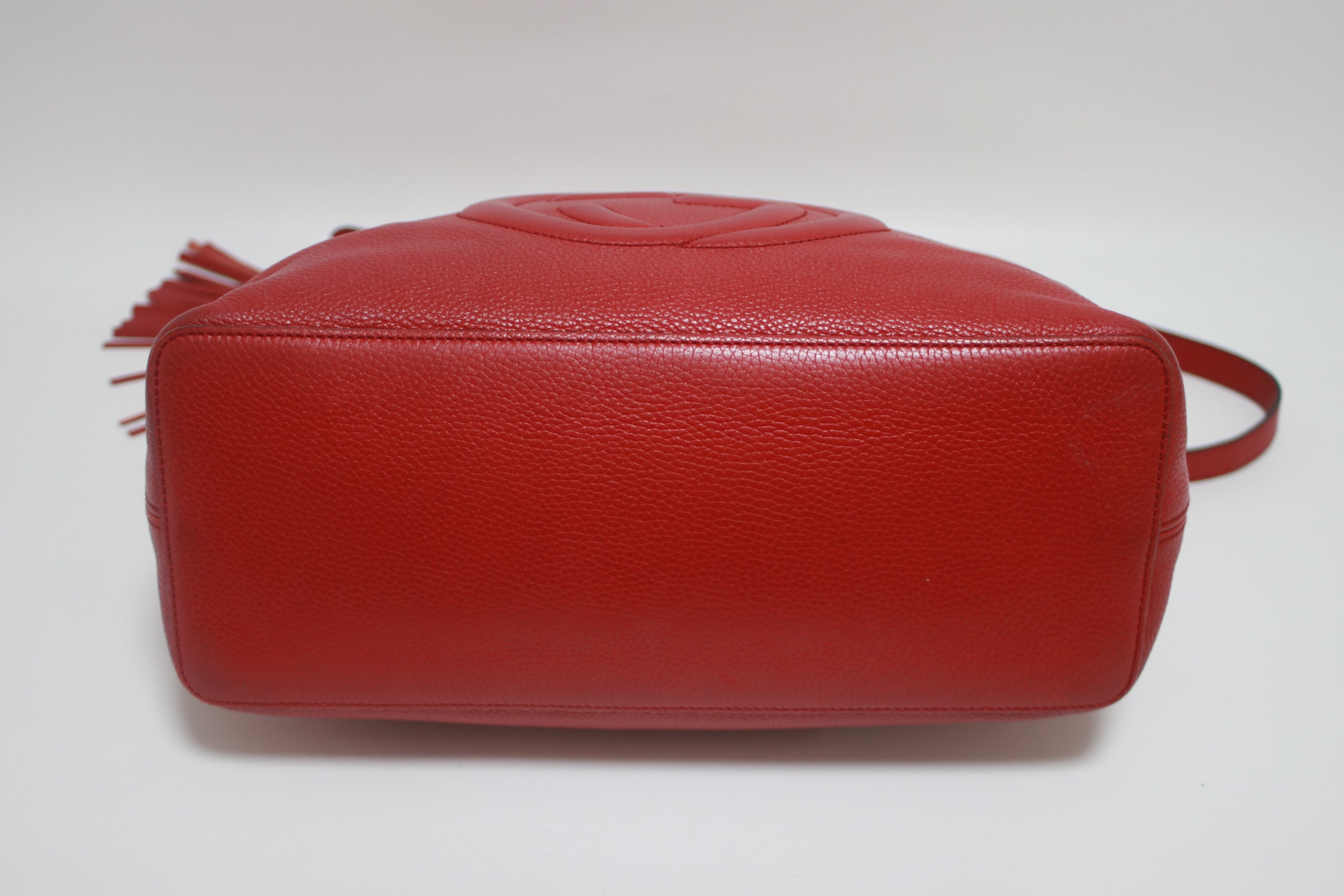 Gucci Soho Hobo Shoulder Bag Red Used