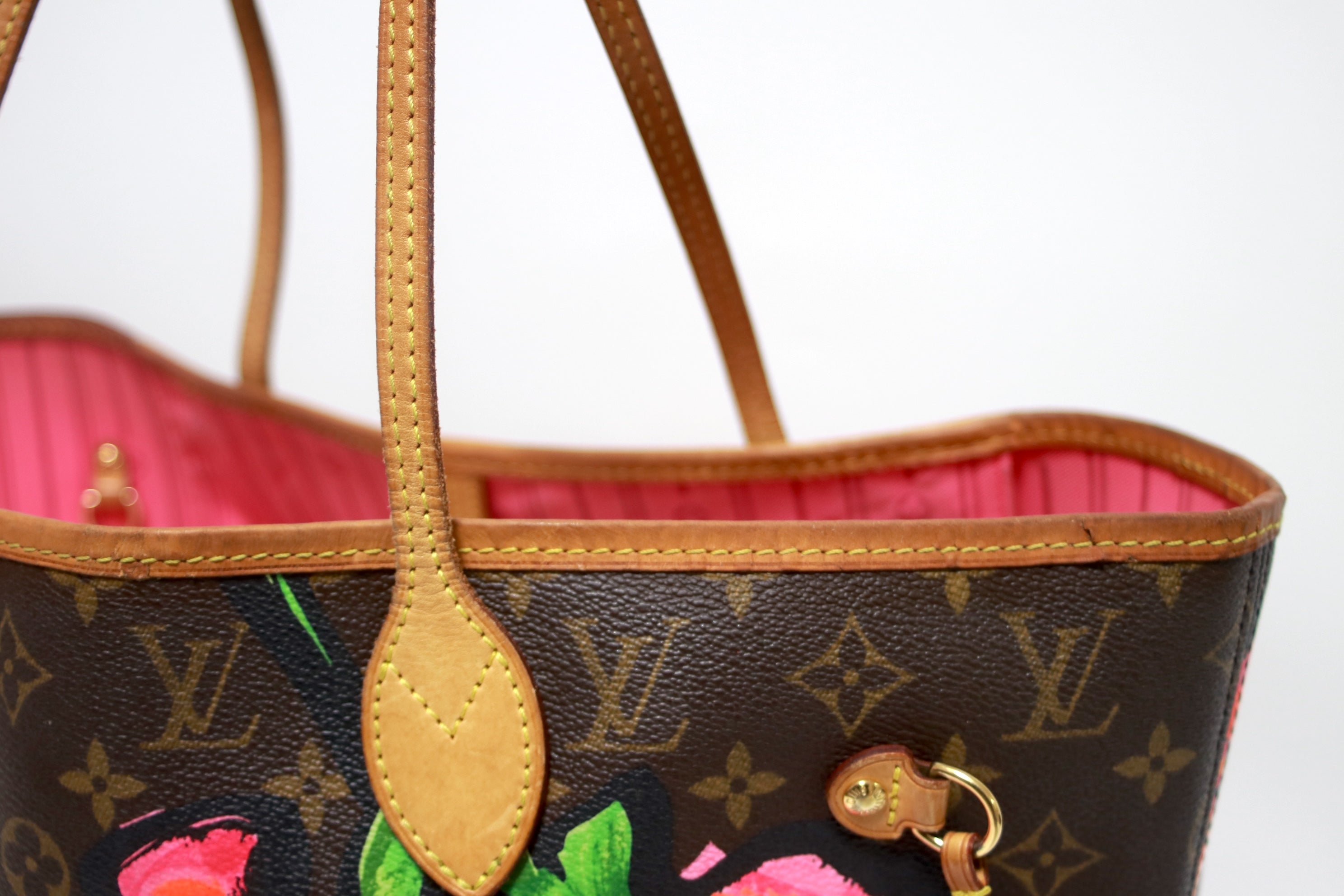 Louis Vuitton Neverfull MM Limited Edition Roses Used