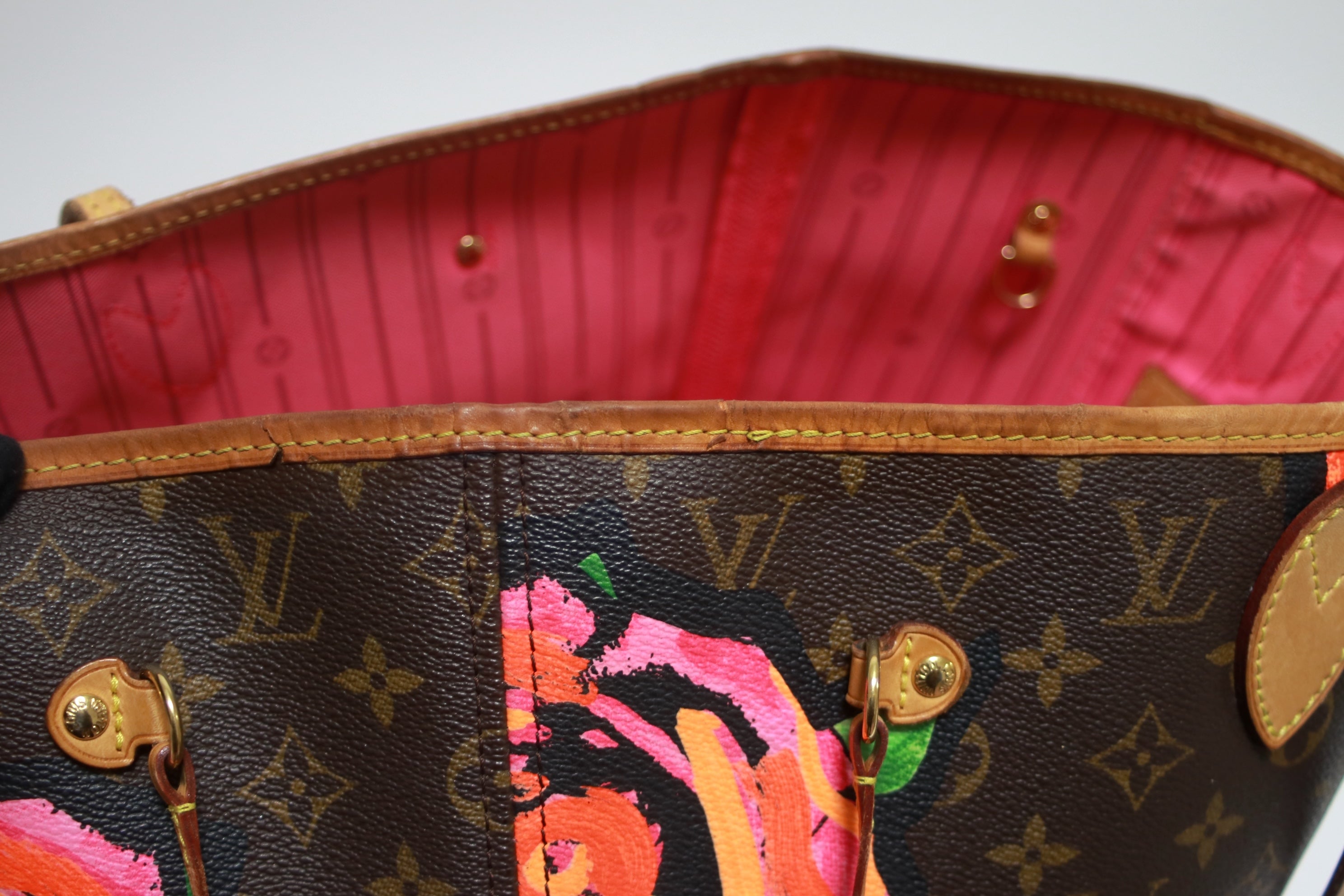 Louis Vuitton Neverfull MM Limited Edition Roses Used